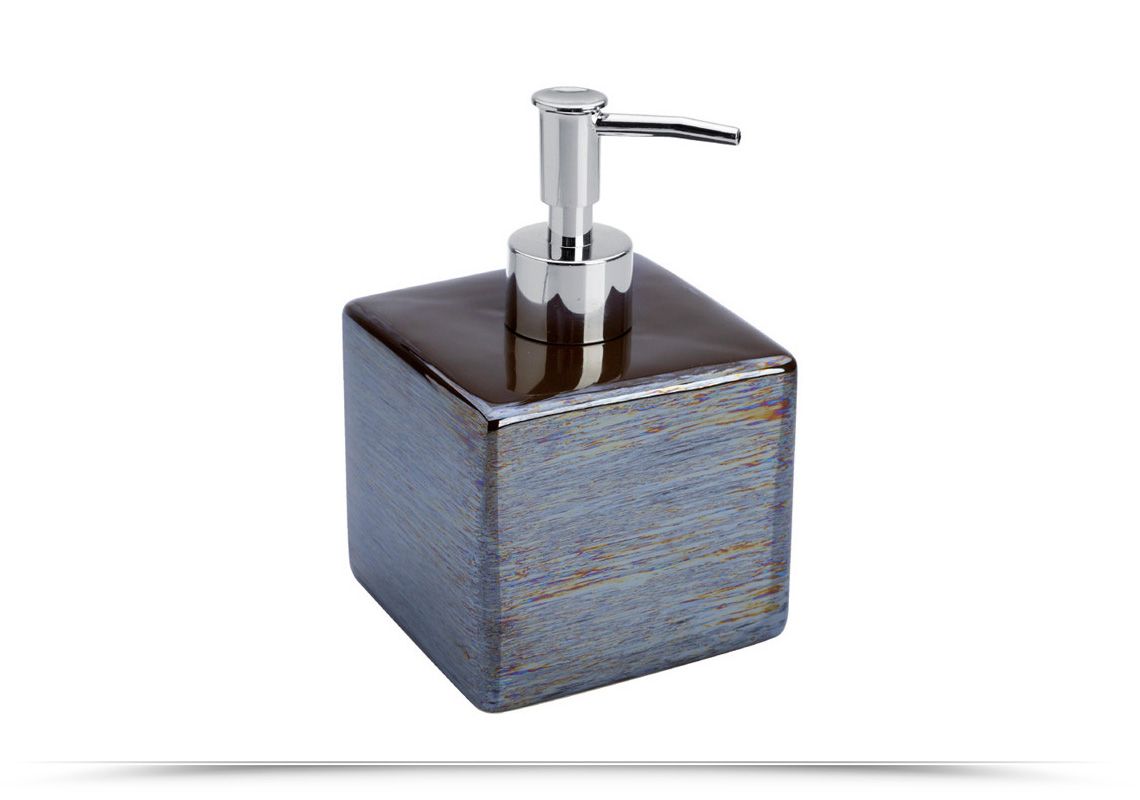 Set Accessori Bagno 3 Pezzi In Ceramica Beige - Design Moderno Con Motivo Astratto, Ideale Per Casa E Hotel - Foto 3