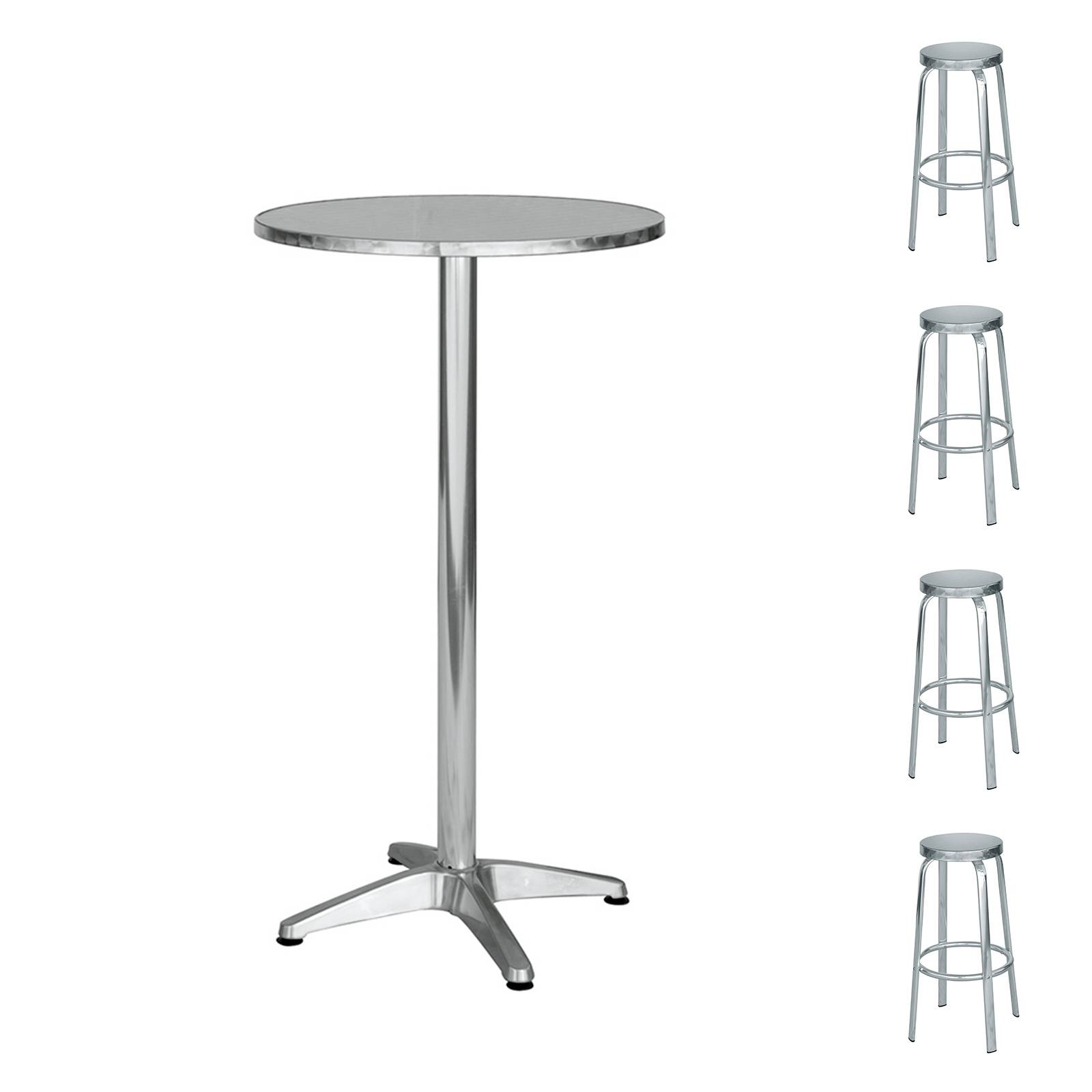 IDMarket Set Di 2 Sgabelli Da Bar DETROIT - Design Industriale Con Sedile Rotondo - Effetto Legno E Metallo - Salvaspazio