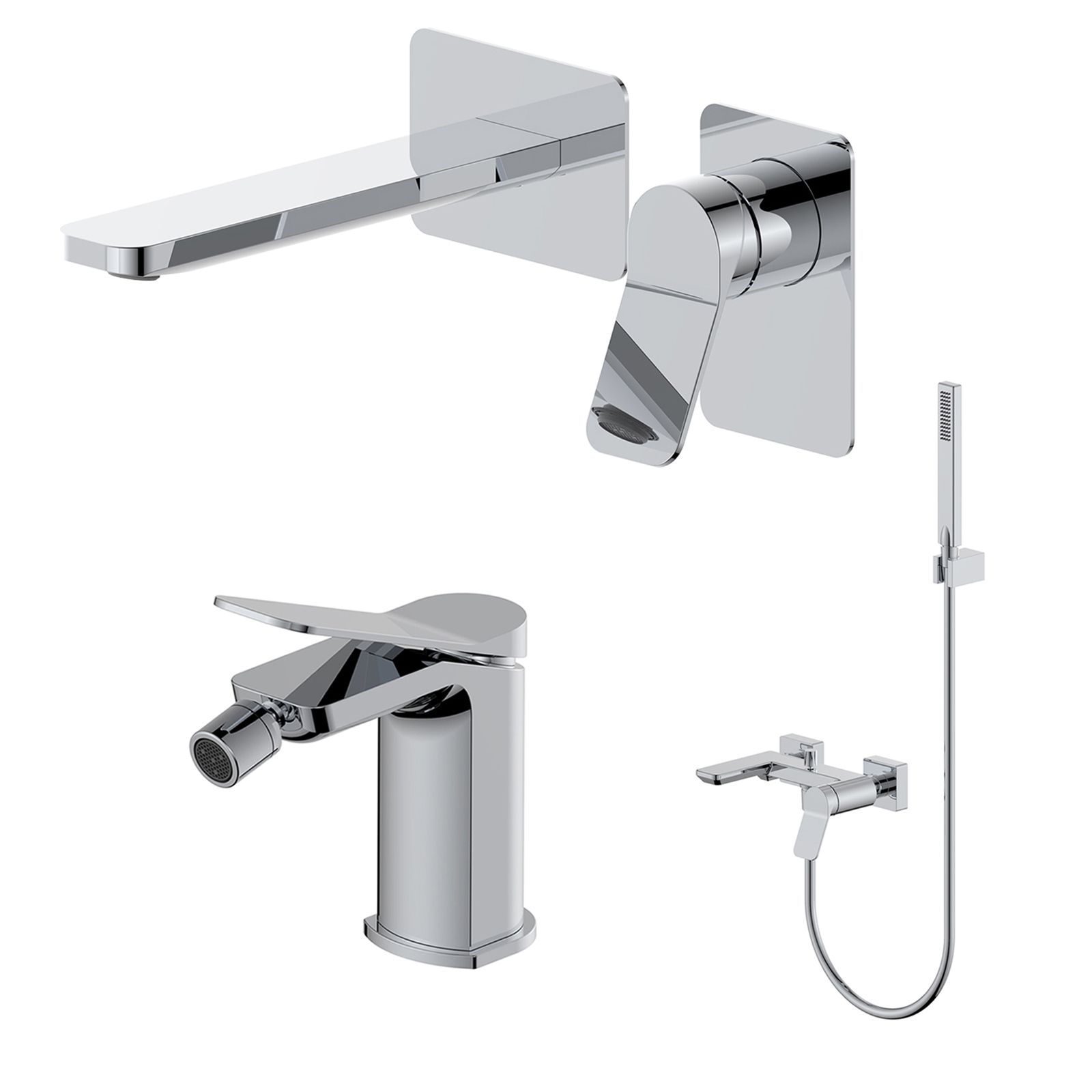 AQUArelax miscelatore CUBE rubinetto bidet monoleva cromo - Bagno Italiano