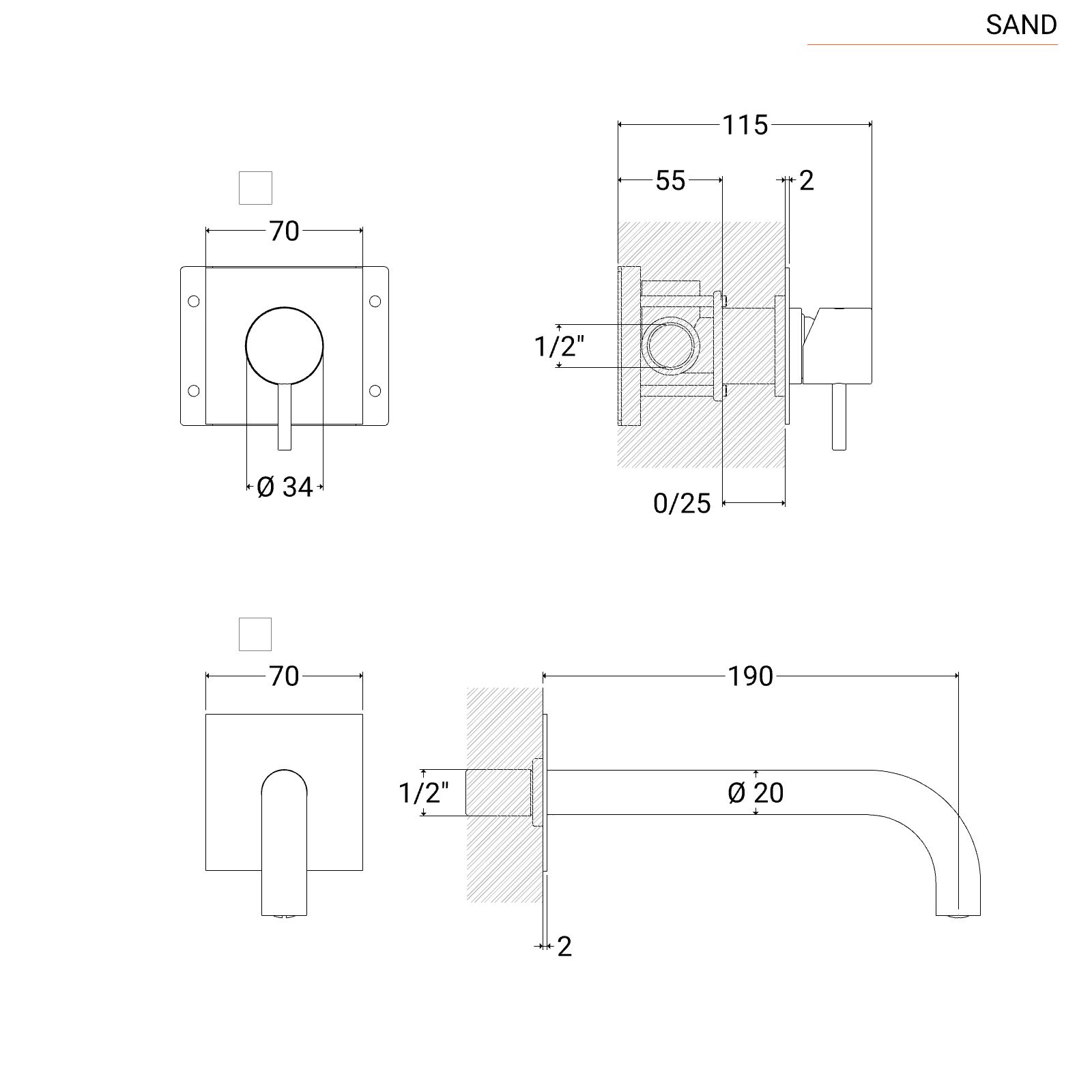 RENO23 art. 180360B Miscelatore bidet con scarico 11/4