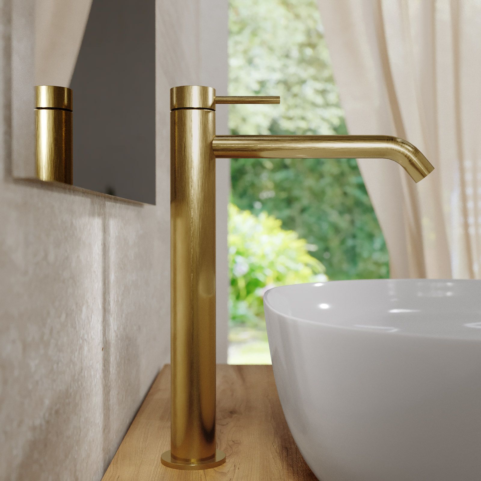 Rubinetto Bidet Monoleva Oro Lucido - Con Rompigetto Girevole - Foto 7
