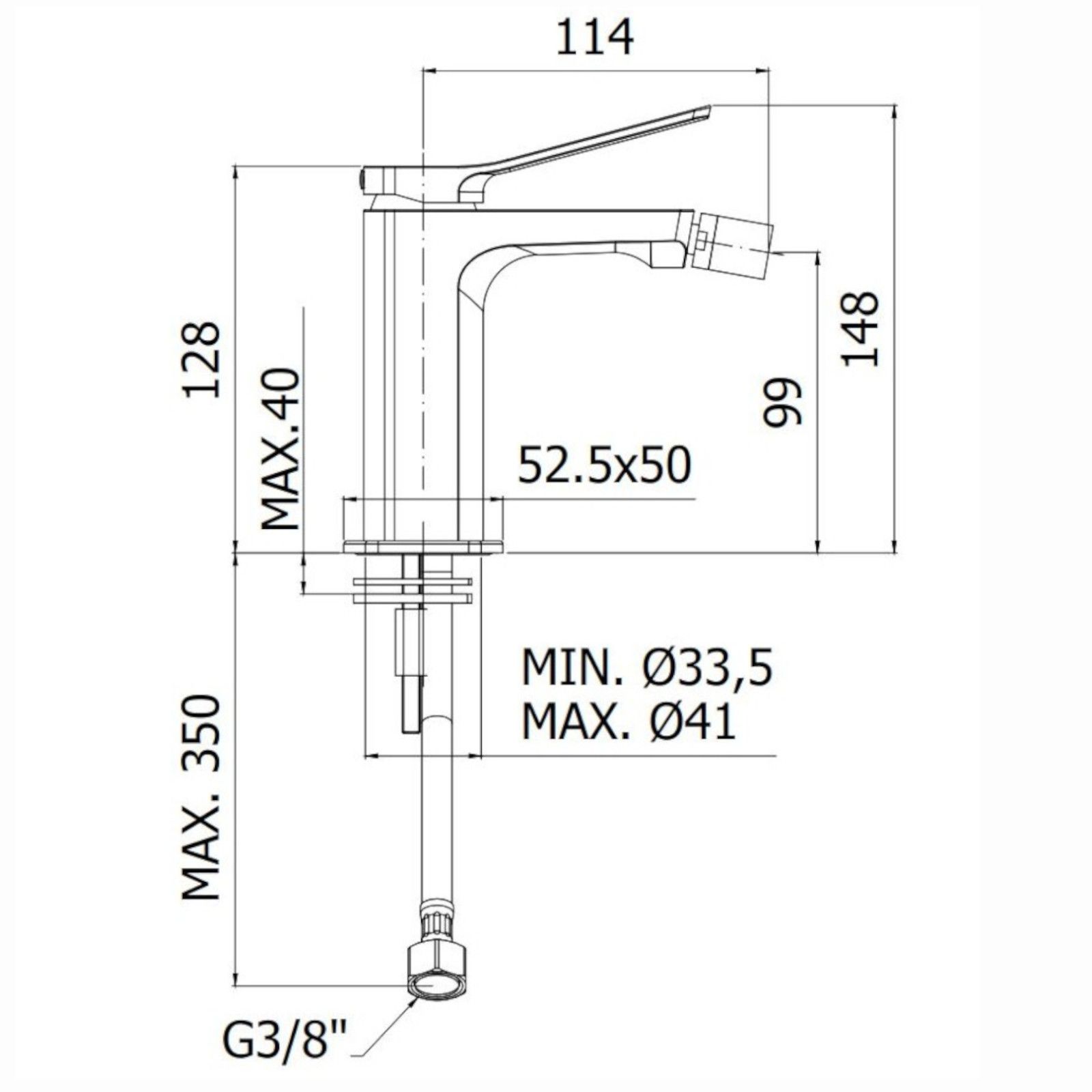 Paffoni Tilt set rubinetti monocomando per lavabo e bidet senza