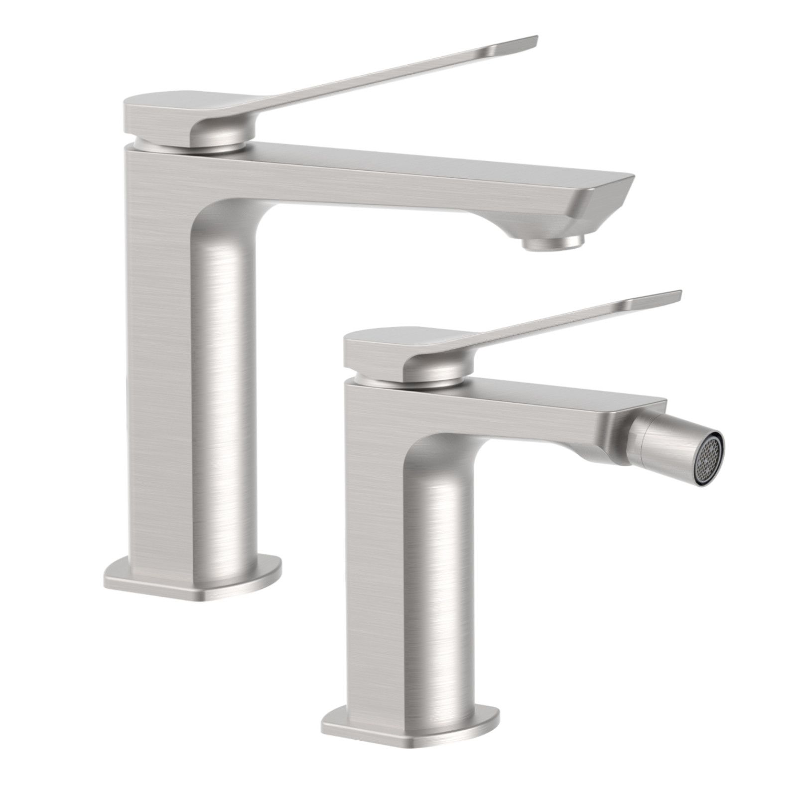 Paffoni Tilt set rubinetti monocomando per lavabo e bidet senza scarico  nero opaco