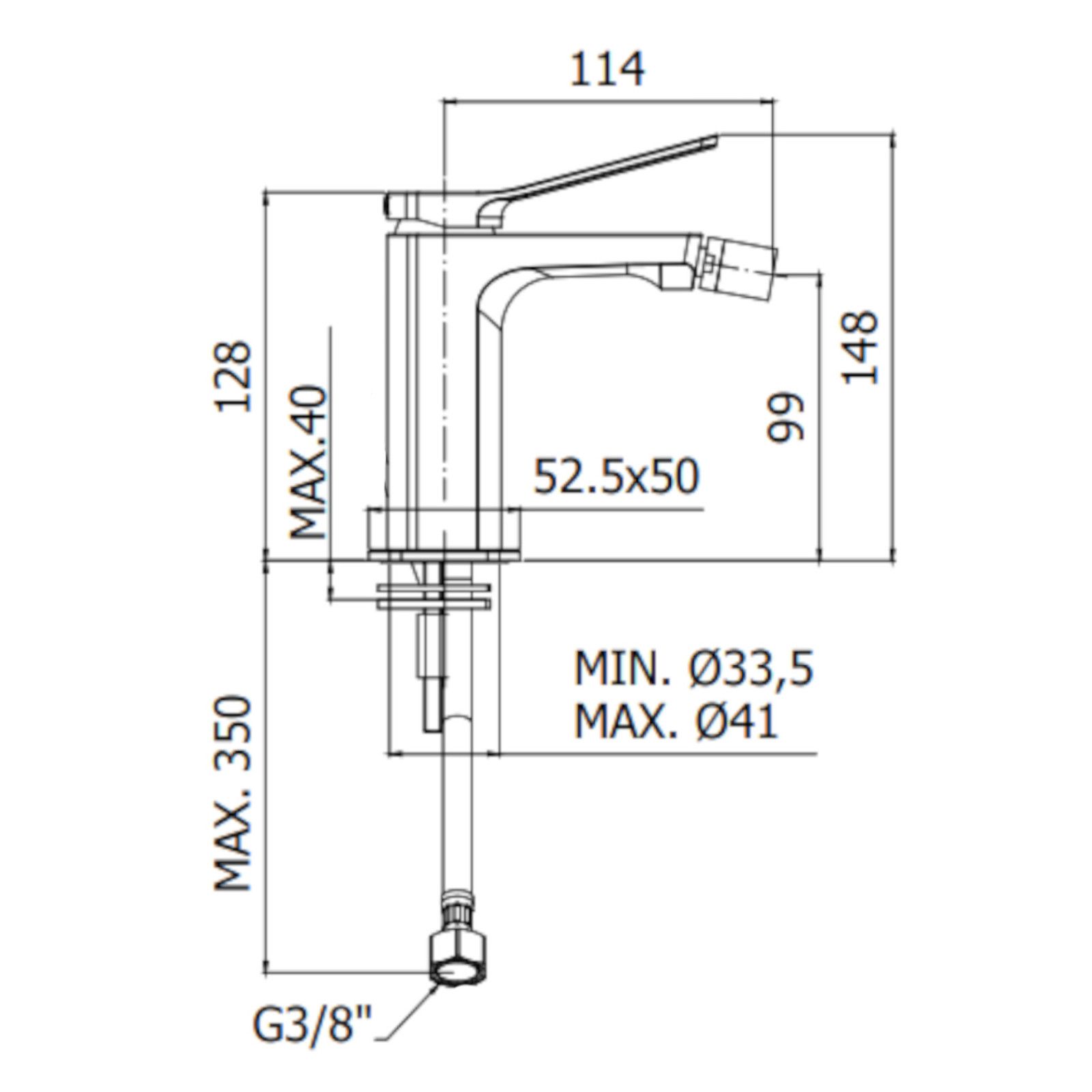 Paffoni Tilt set rubinetti monocomando per lavabo e bidet senza