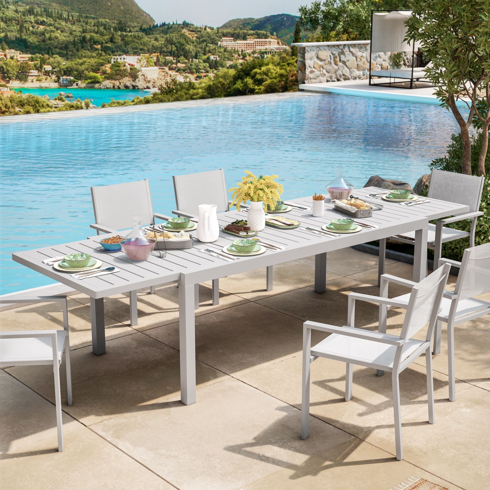 Sedie Di Alluminio Sedia Da Giardino Orion Beta II NATERIAL Con