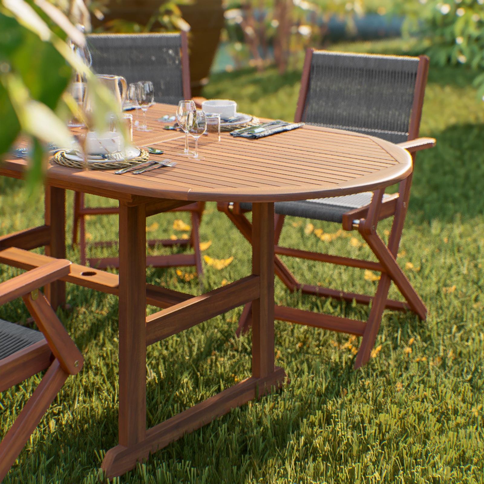 Set pranzo tavolo ovale allungabile 150/200x100 cm e sedie