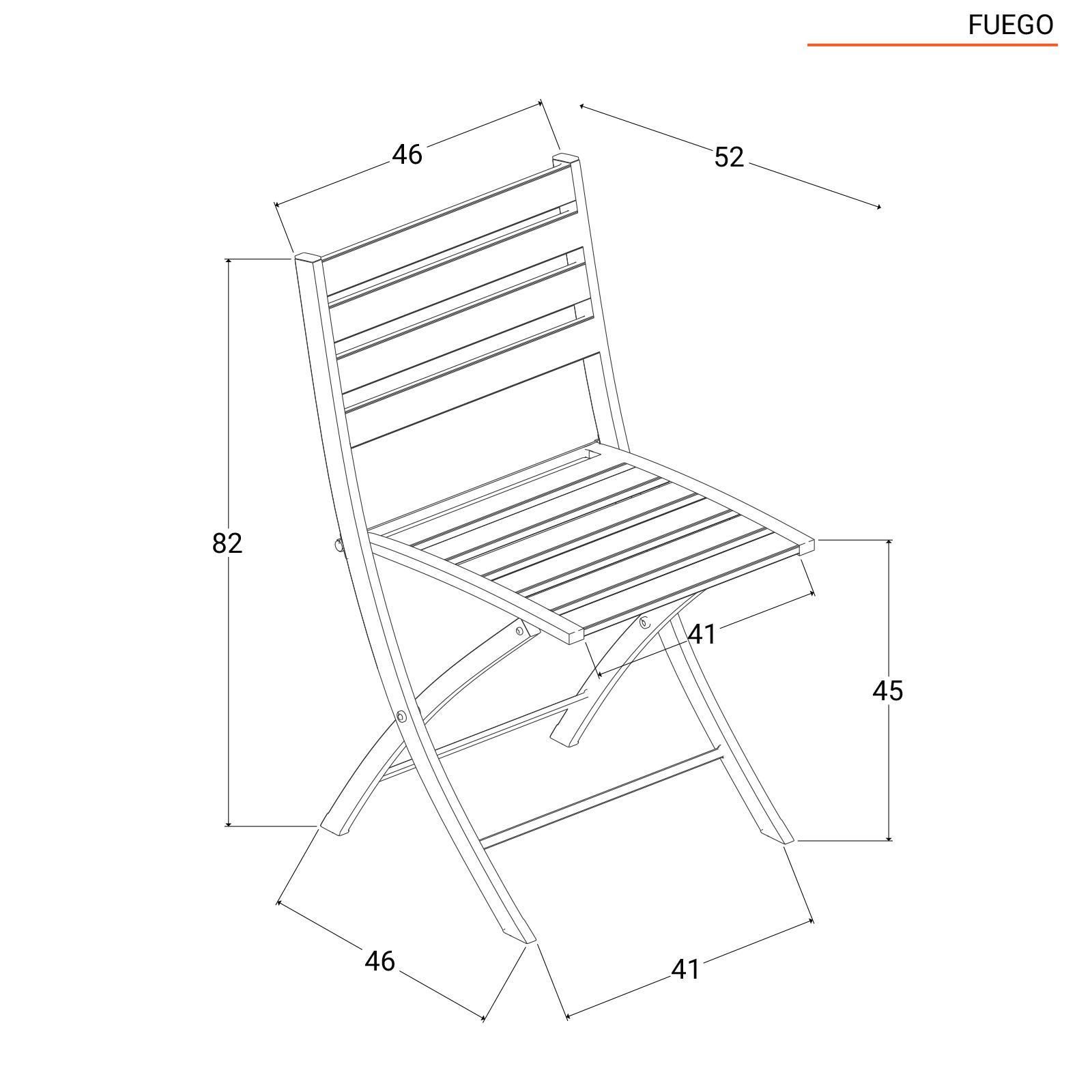 Set bistrot tavolo pieghevole 60x60 cm e 2 sedie pieghevoli in alluminio  tortora - Fuego