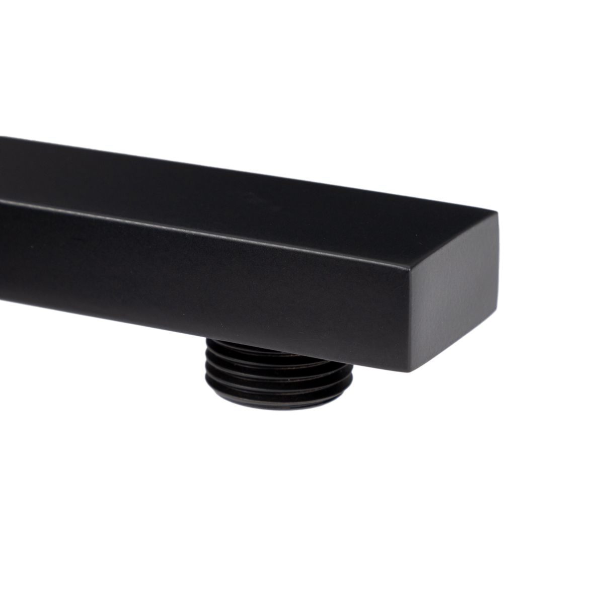Soffione Doccia LED 40cm Quadrato | Sensore Di Temperatura 3 Colori | Nero Con Braccio In Acciaio