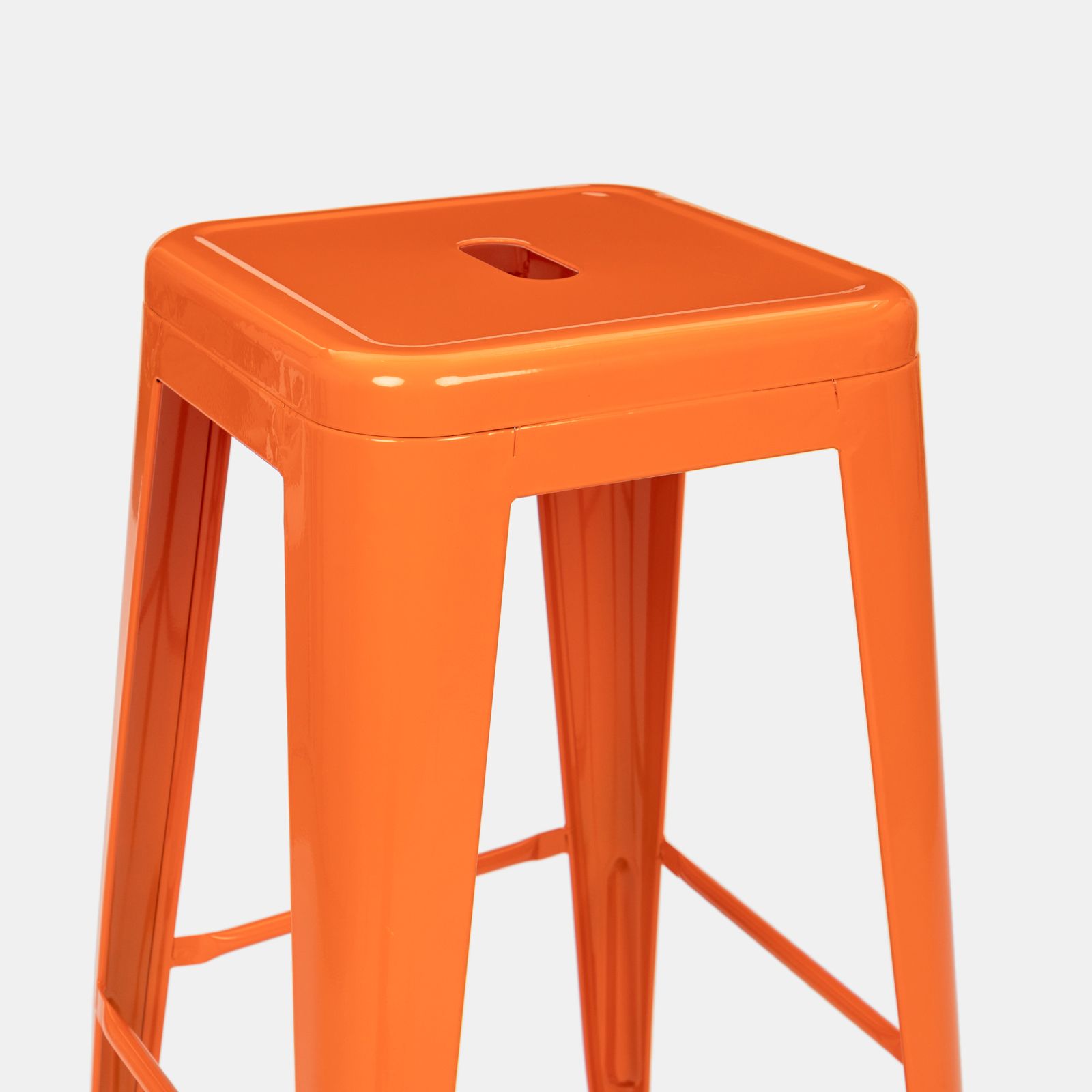 Sgabello Alto Impilabile Zefiro In Polipropilene - Tortora, Made In Italy, Per Bar, Casa E Esterno - Foto 3