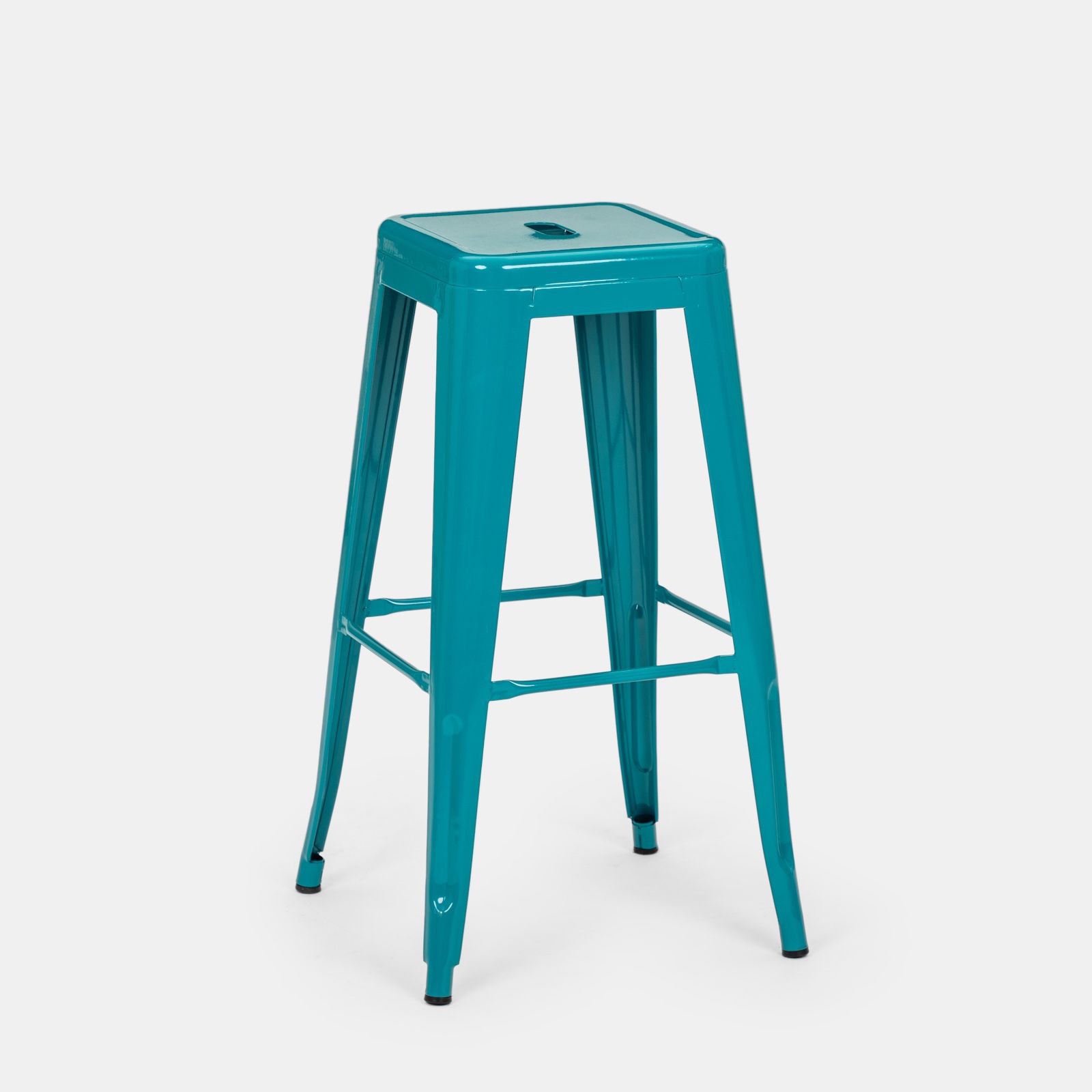 Hillsdale Sgabello Da Bar Girevole Fairfox: Design A Reticolo In Legno Blu Spazzolato