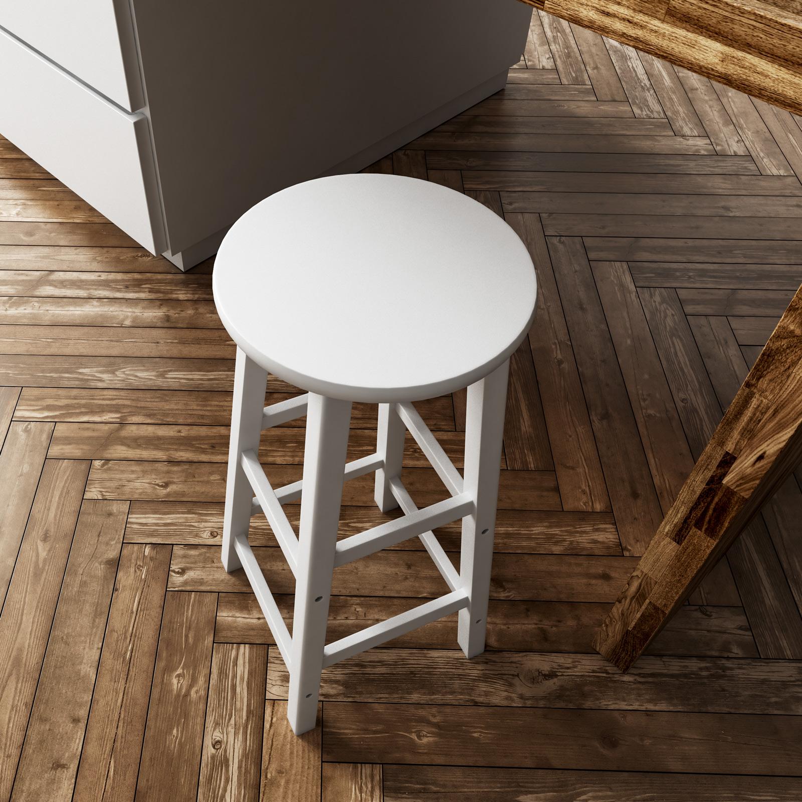 Set 4 Sedie In Plastica Bianca Impilabili - Già Montate, Con Gommini Antiscivolo, Ideali Per Cucina E Sala Da Pranzo