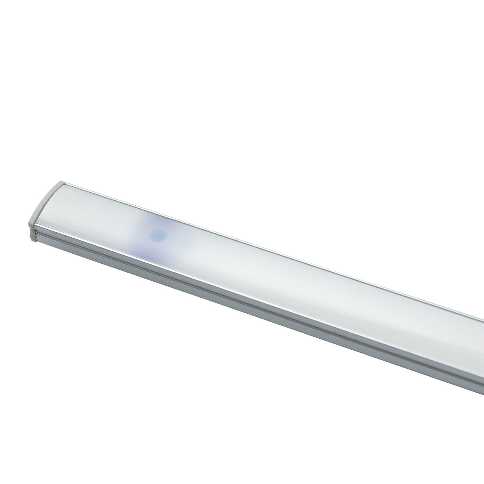 Barra sotto pensile touch angolare LED Unix in alluminio nichel e diff