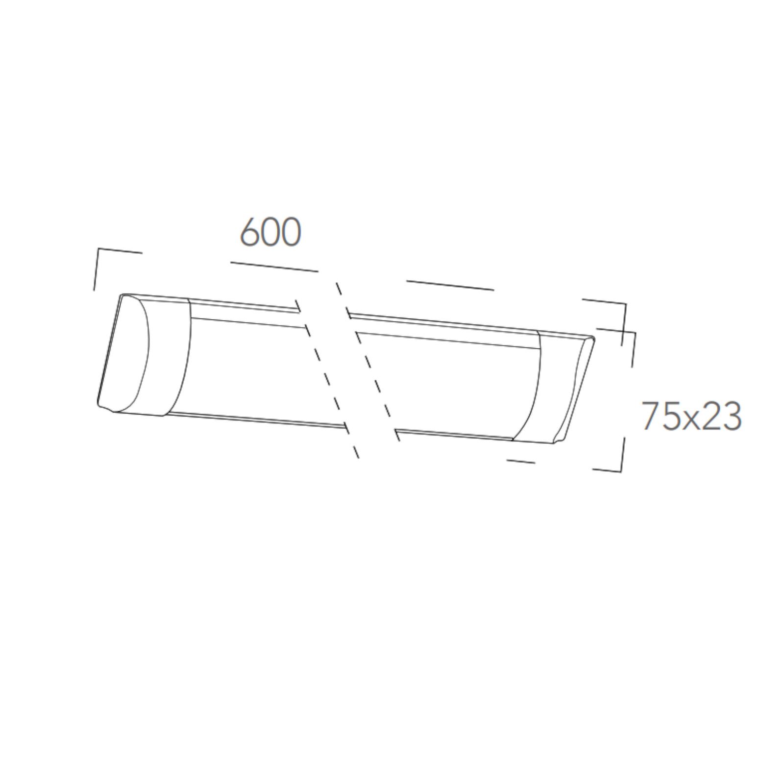 Sotto pensile led ultra sottile 60 cm in alluminio bianco