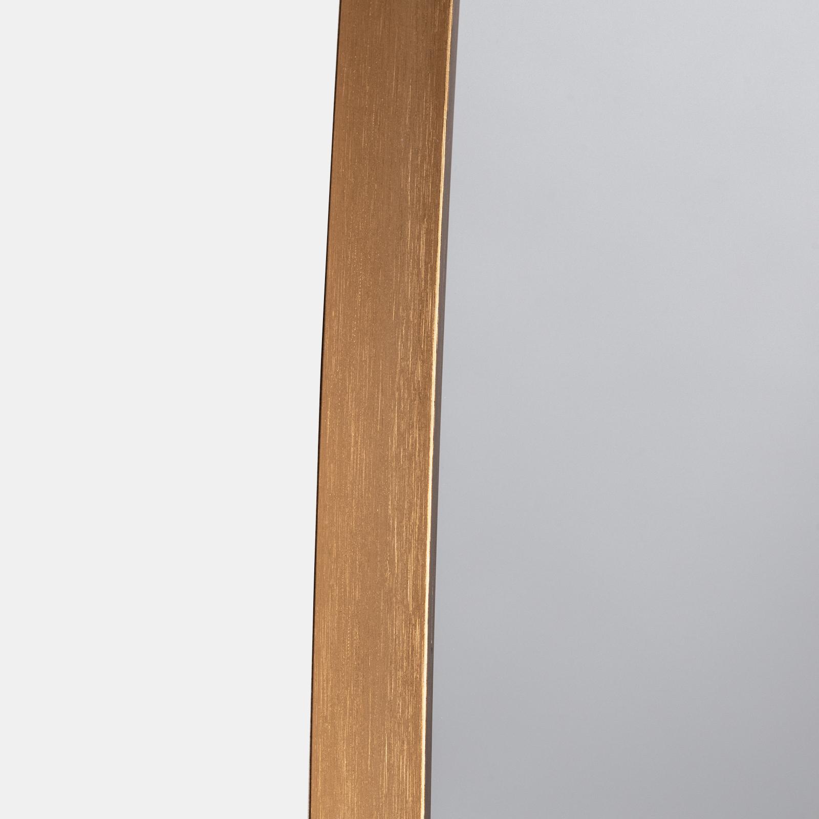 POZINO Specchio Da Bagno In Legno 60x120 Cm - Dorato Con Cornice Arrotondata, Rettangolare Per Lavabo, Soggiorno E Camera - 2