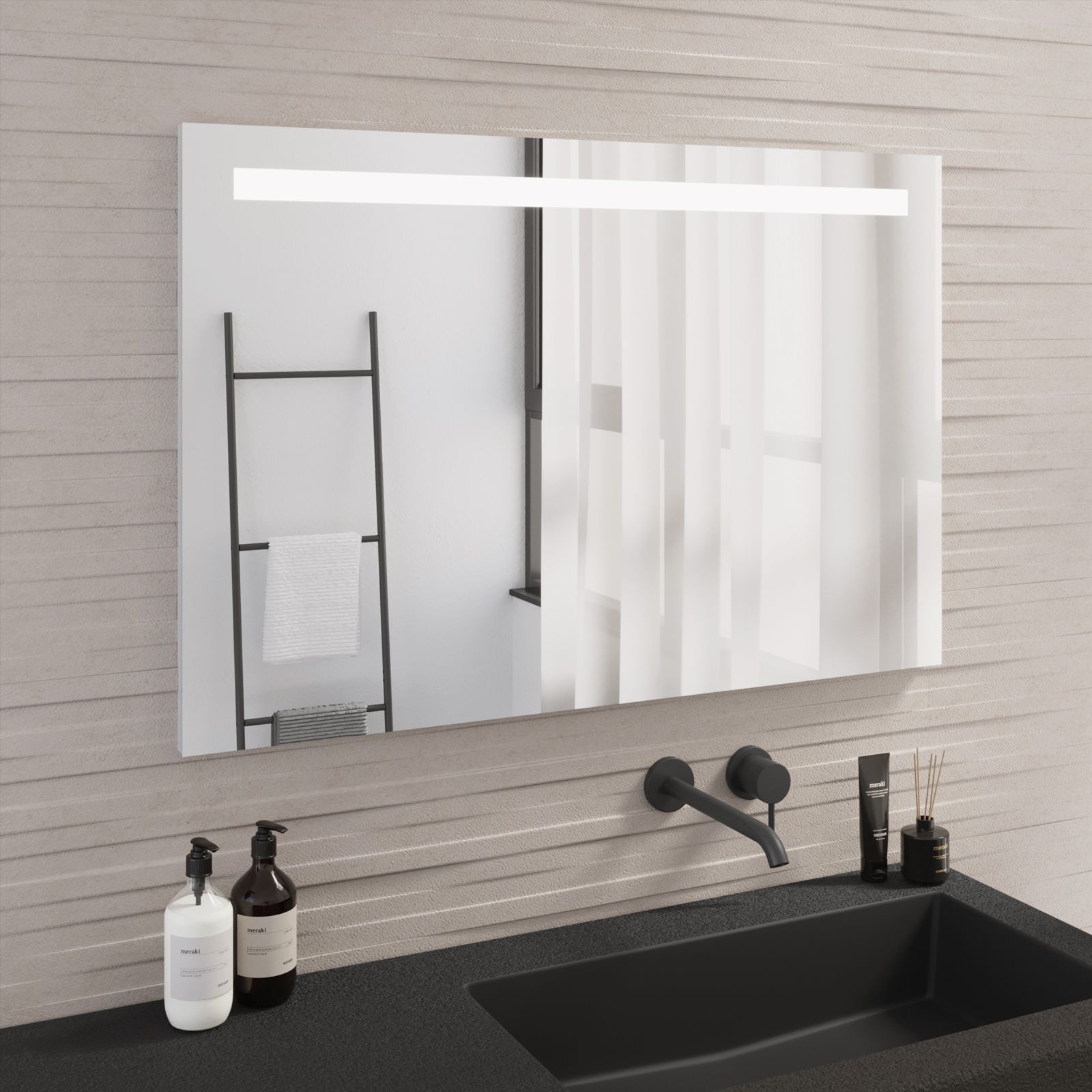 Specchio bagno 90x60 cm economico con lampada led