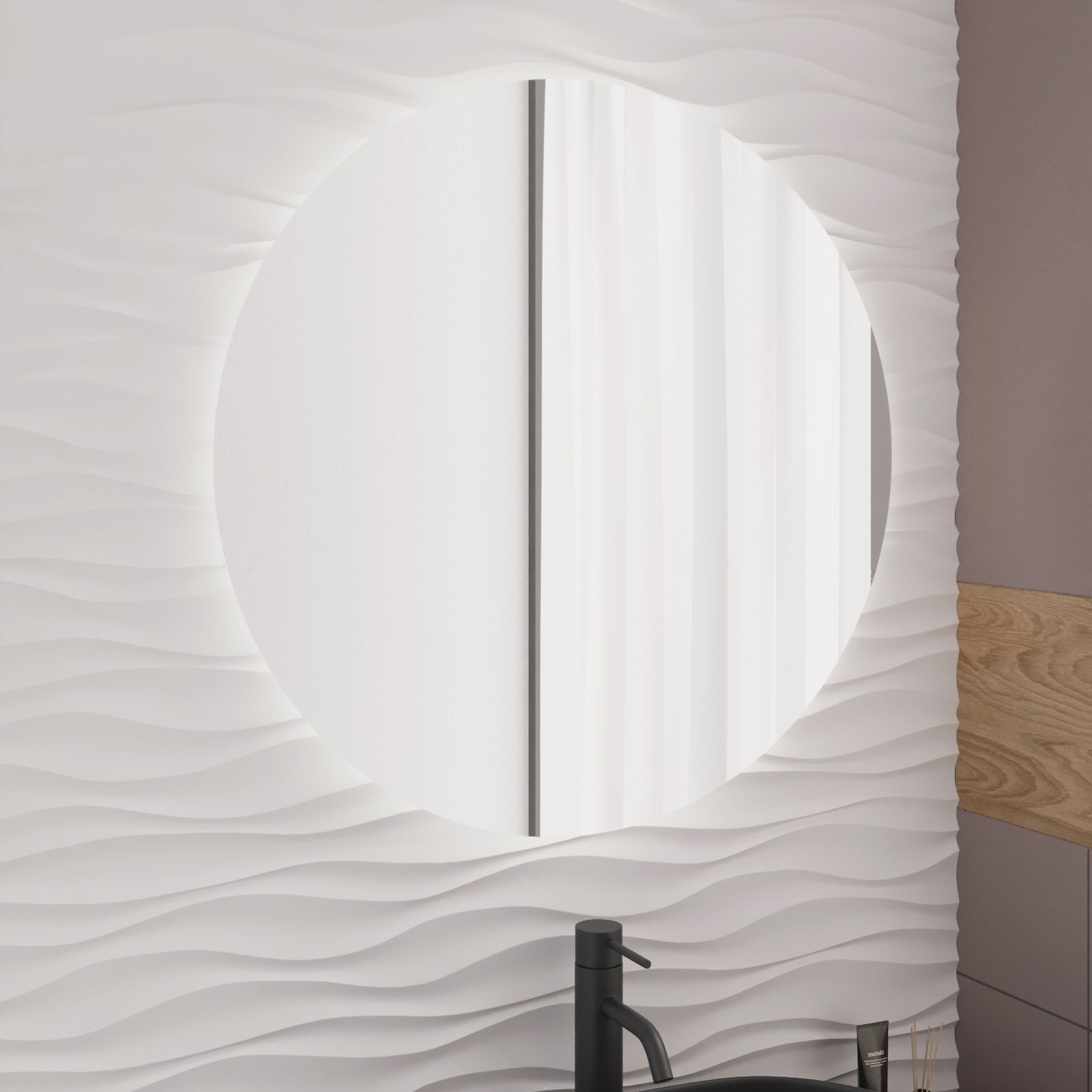 Specchio led Ø80 cm luce naturale retroilluminato - Corinne
