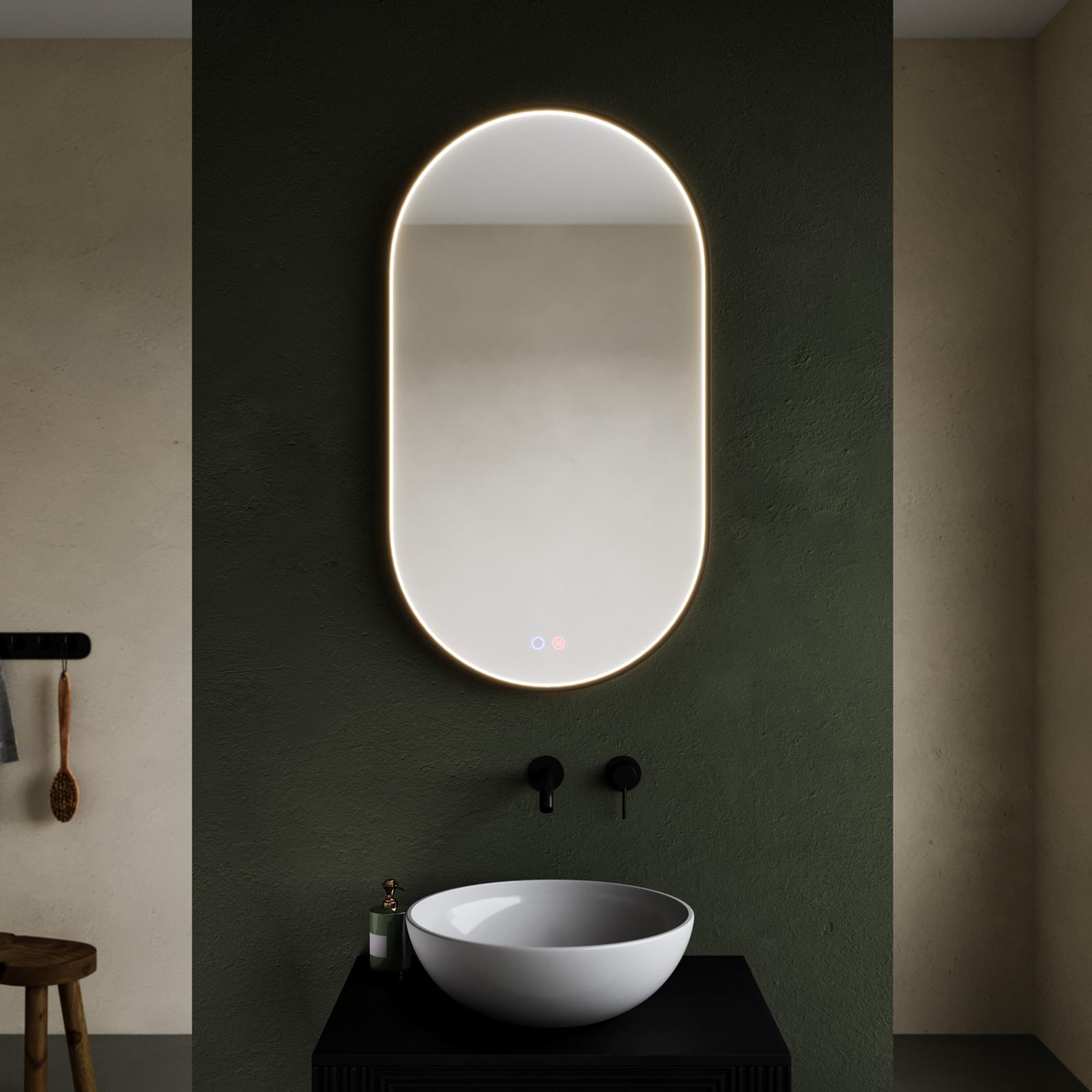 ChillCruiser Specchio Da Bagno Con LED 500x700 Mm - Illuminato, Design Moderno, 50x70 Cm