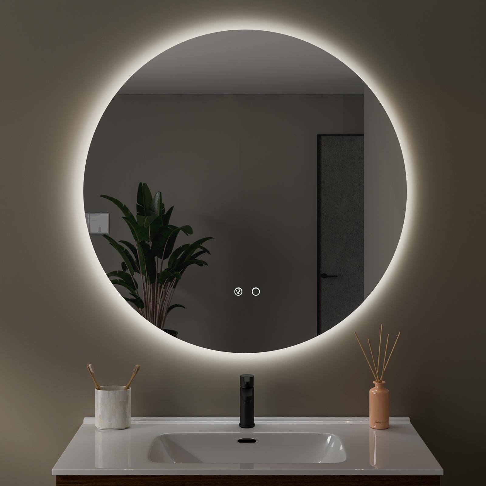 Tulup Specchio Led Bagno Cloud 60x60cm Luce Naturale - Forma Irregolare Con Retroilluminazione