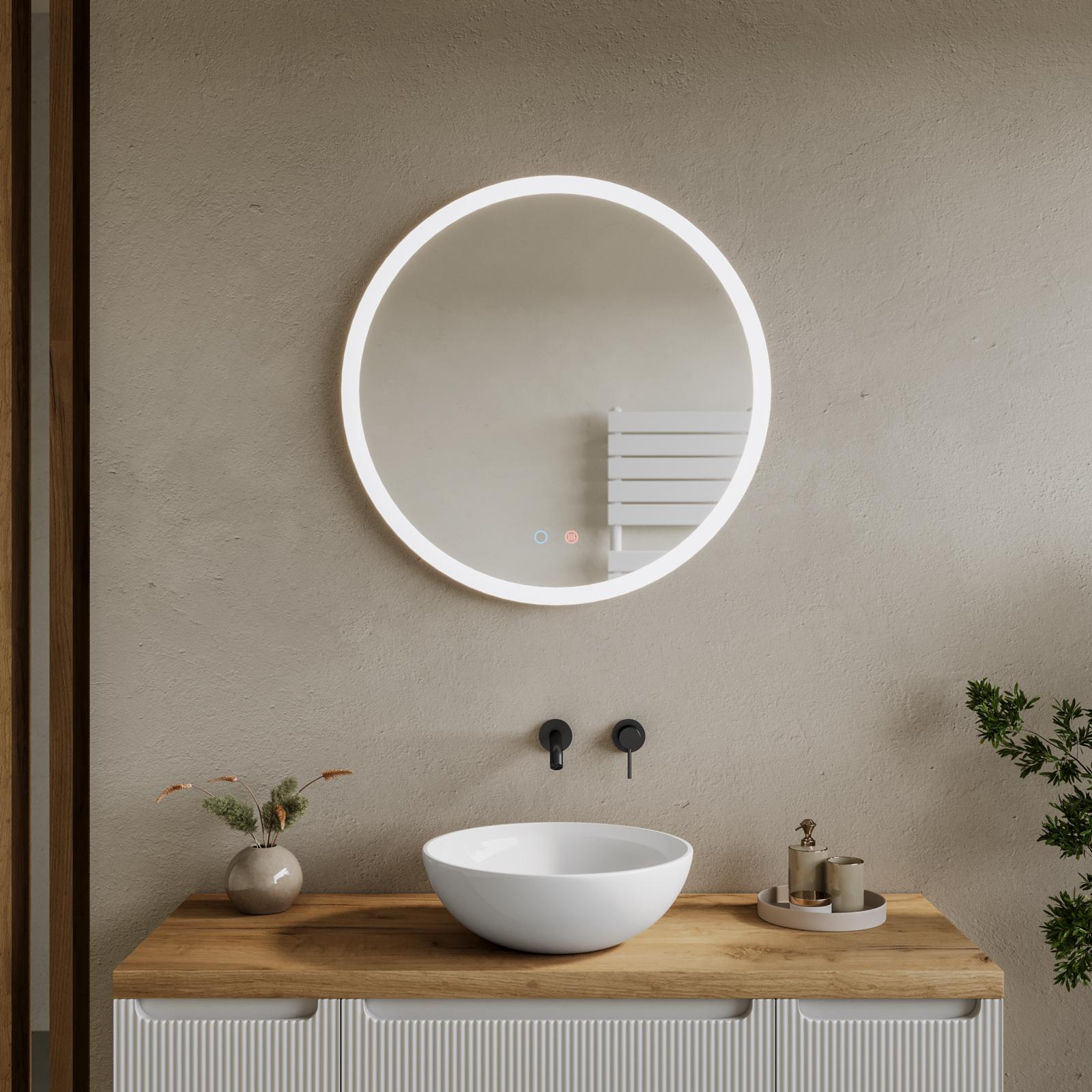 Specchio da bagno a LED, 50,8 x 71,1 cm, 3 colori