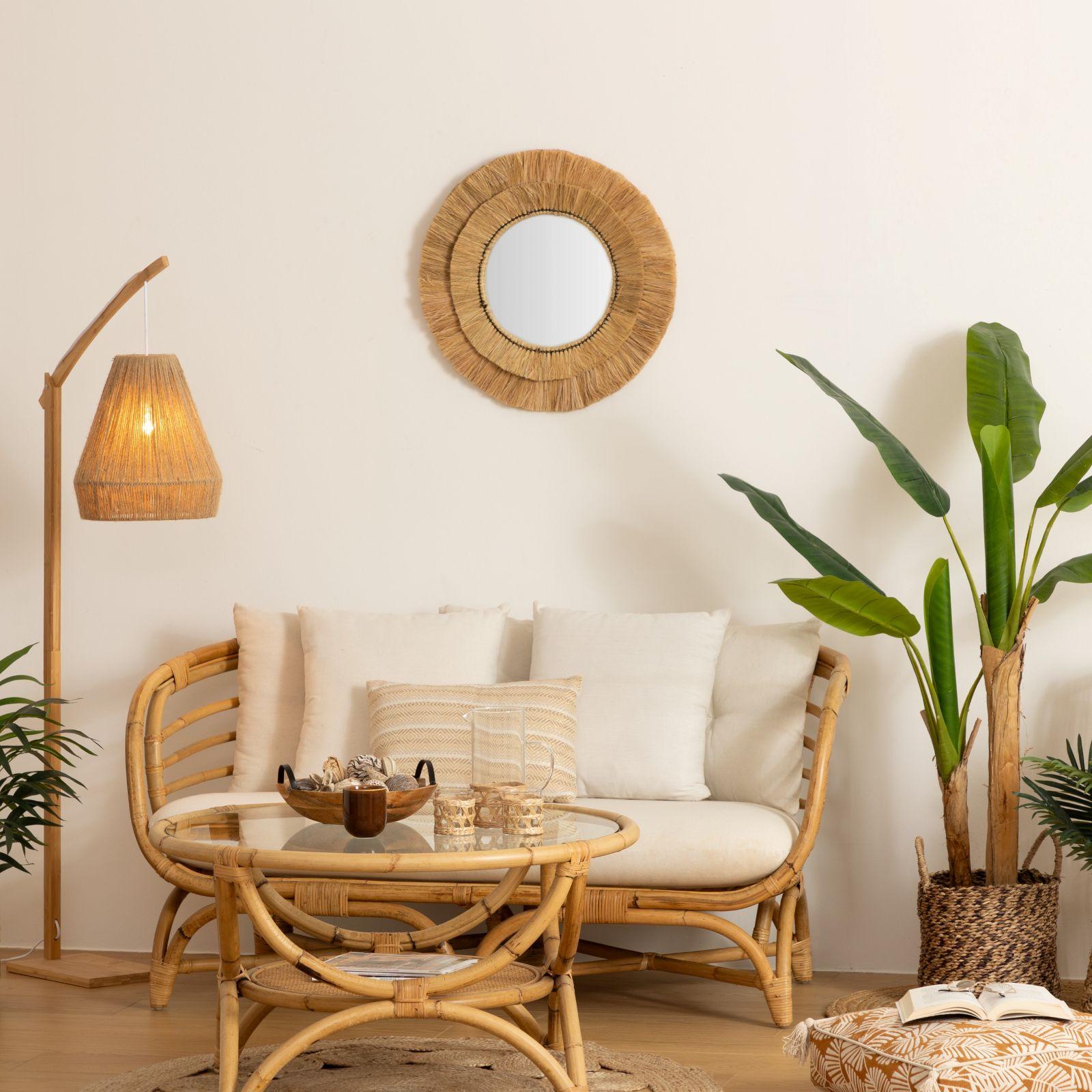 Specchio in rattan lona d110cm - Atmosphera créateur d'intérieur