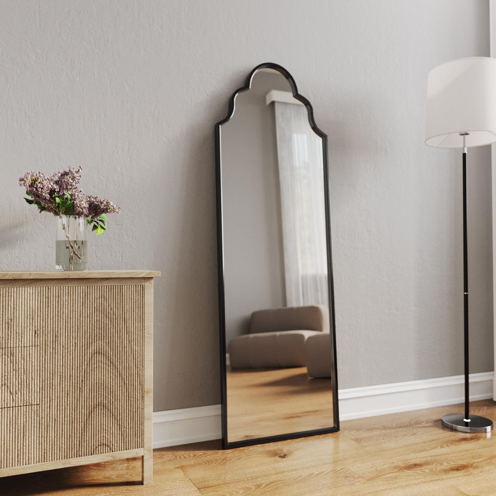 TETOTE Specchio Nero Con Cornice In Metallo Opaco 40,6 X 51,6 Cm – Moderno, Verticale O Orizzontale, Per Bagno E Camera