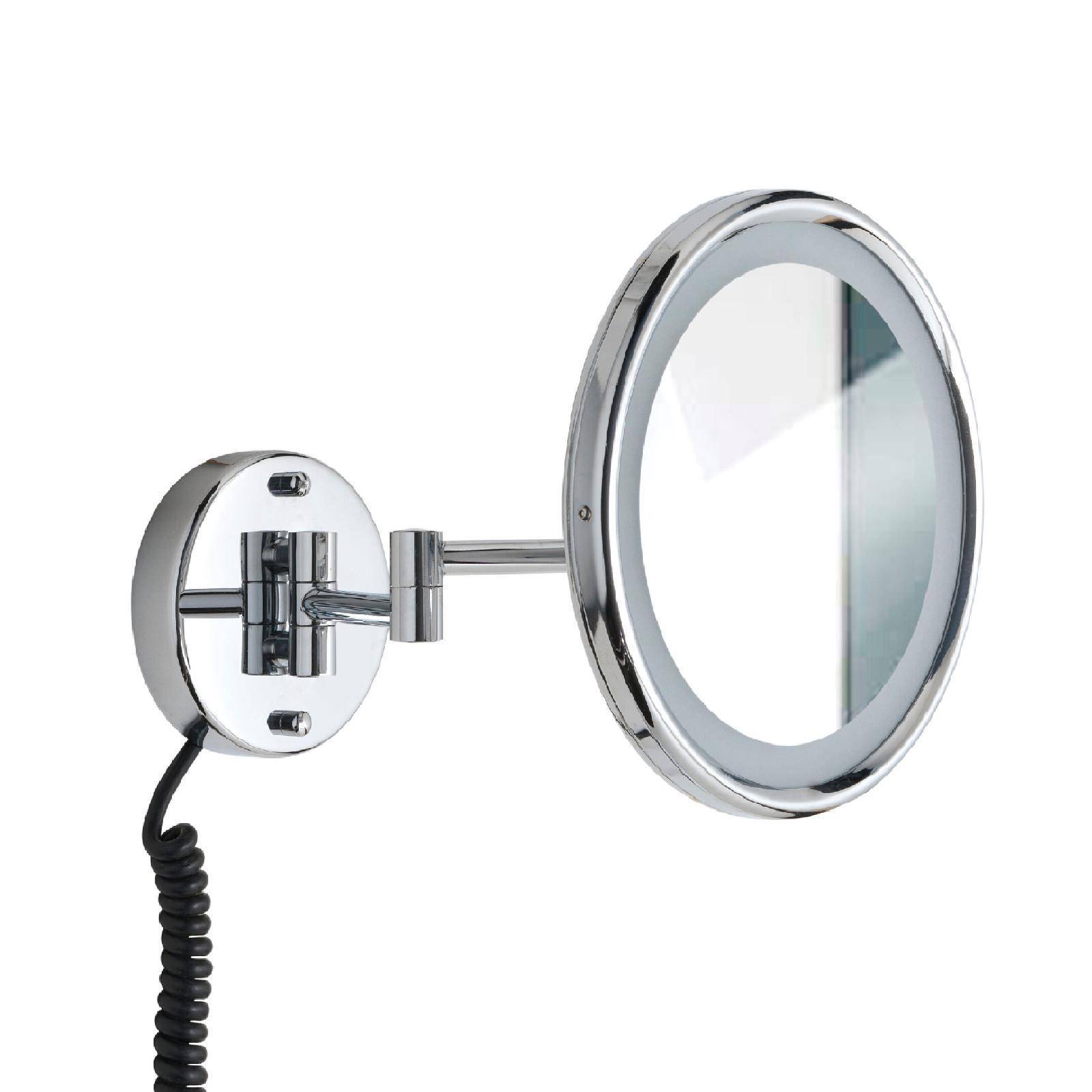 Specchio ingranditore da parete Lineabeta Mevedo con braccio snodabile  disponibile 3x - 5x - 8x