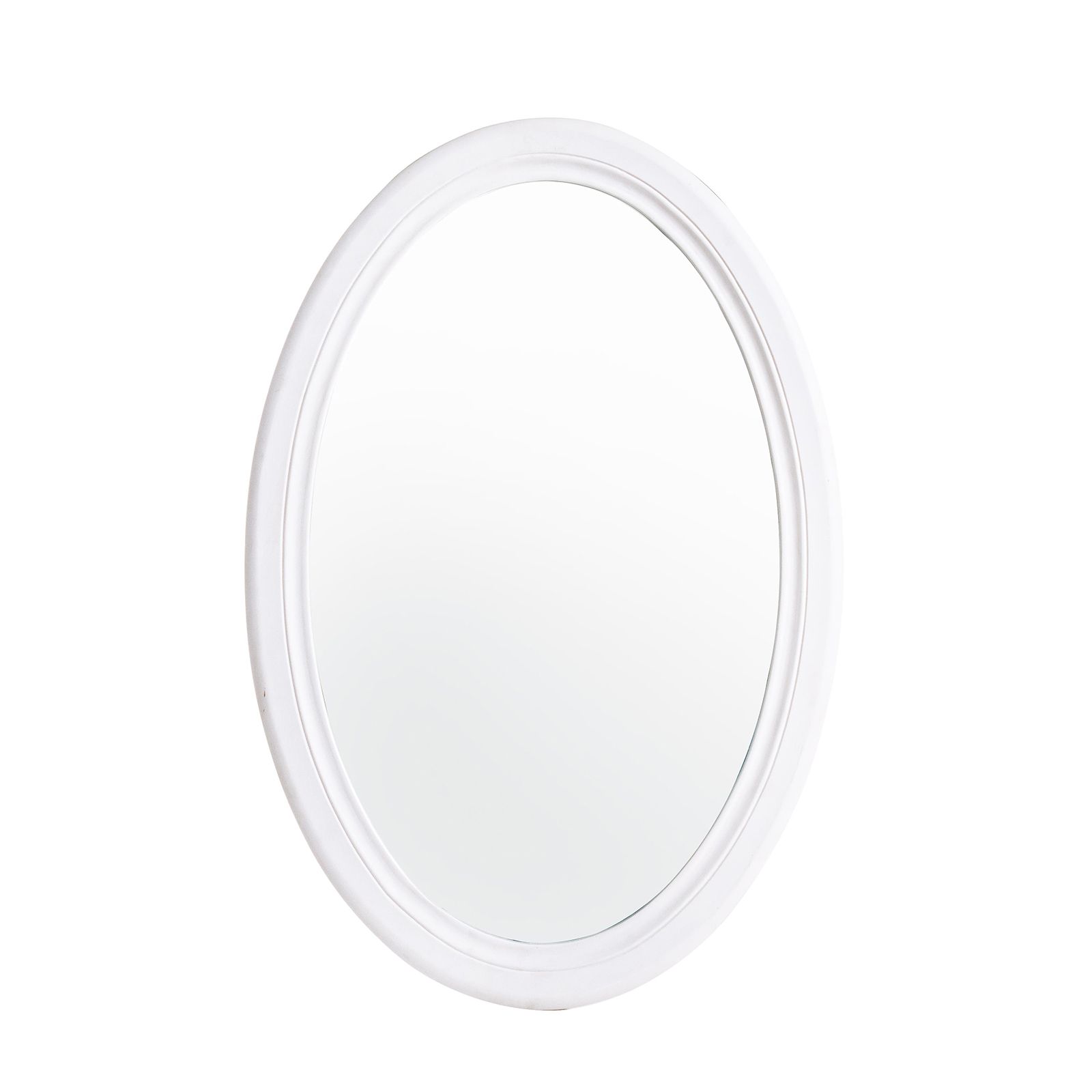 Specchio ovale bianco per arredo salotto camera da letto 48x1,5x70 cm