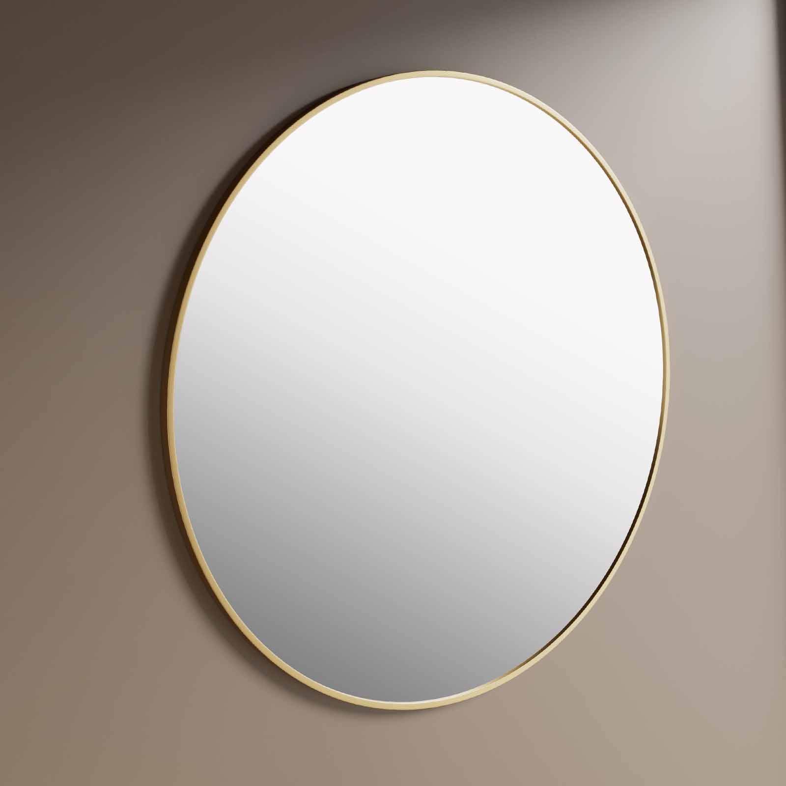 Specchio tondo da parete Ø100 cm cornice oro - Portobello