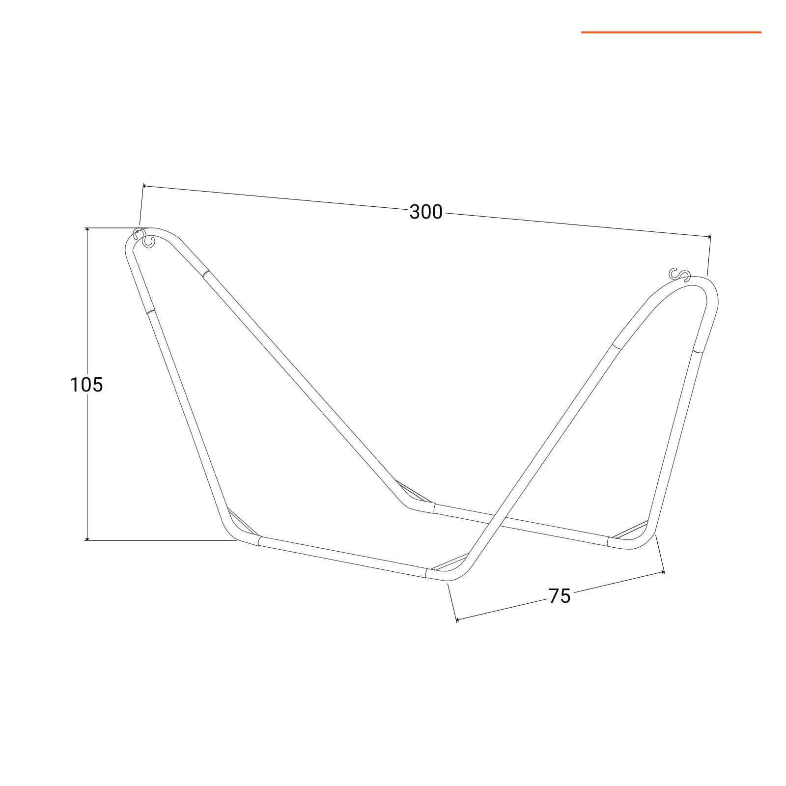 Supporto Per Amaca In Metallo GOPLUS - Struttura Portante 320x110x100 Cm, Carico 150 Kg, Nero, Senza Amaca Inclusa