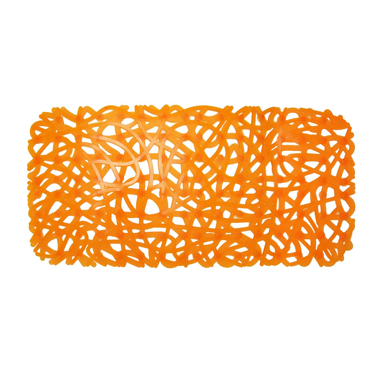 Tappetino per vasca da bagno ventose antiscivolo 36x72 cm in PVC arancio