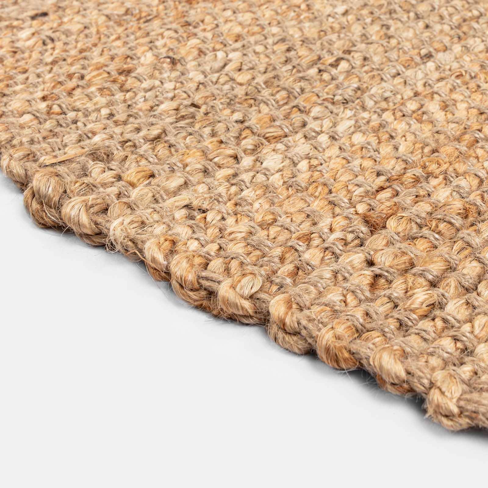 Tappeto In Iuta Lavabile Lena Rugs – Naturale Per Interni/Esterni, Facile Da Pulire (12x17 Cm, Naturale)
