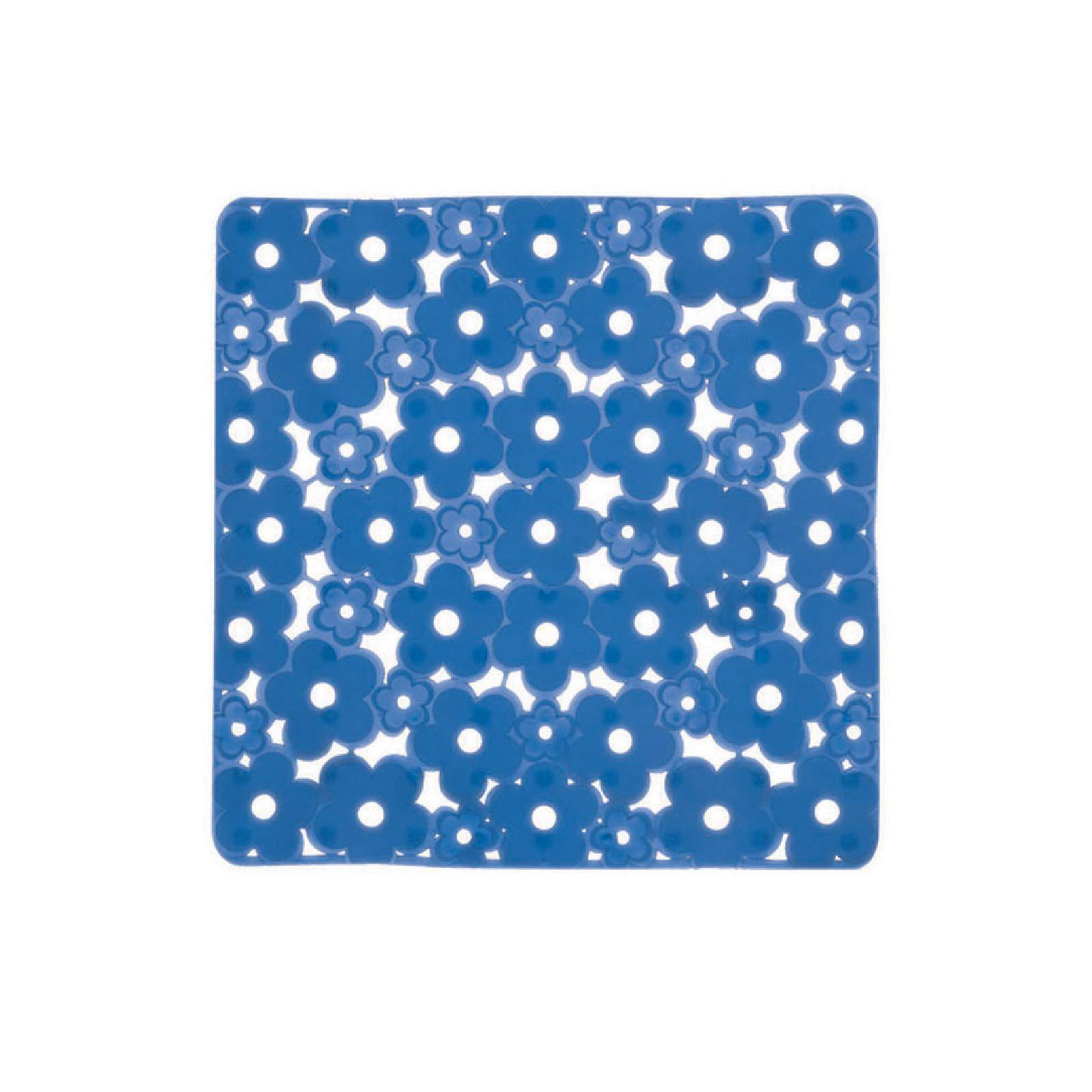 Tappeto doccia antiscivolo in PVC azzurro - Margherita di Gedy