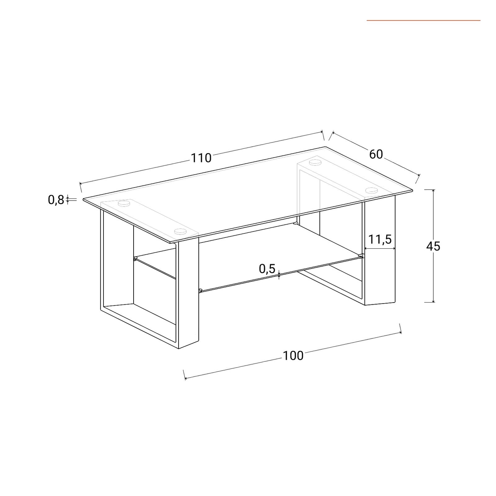 Tavolino Moderno In Vetro E Bianco Lucido - Design Elegante Per Salotto - Foto 11
