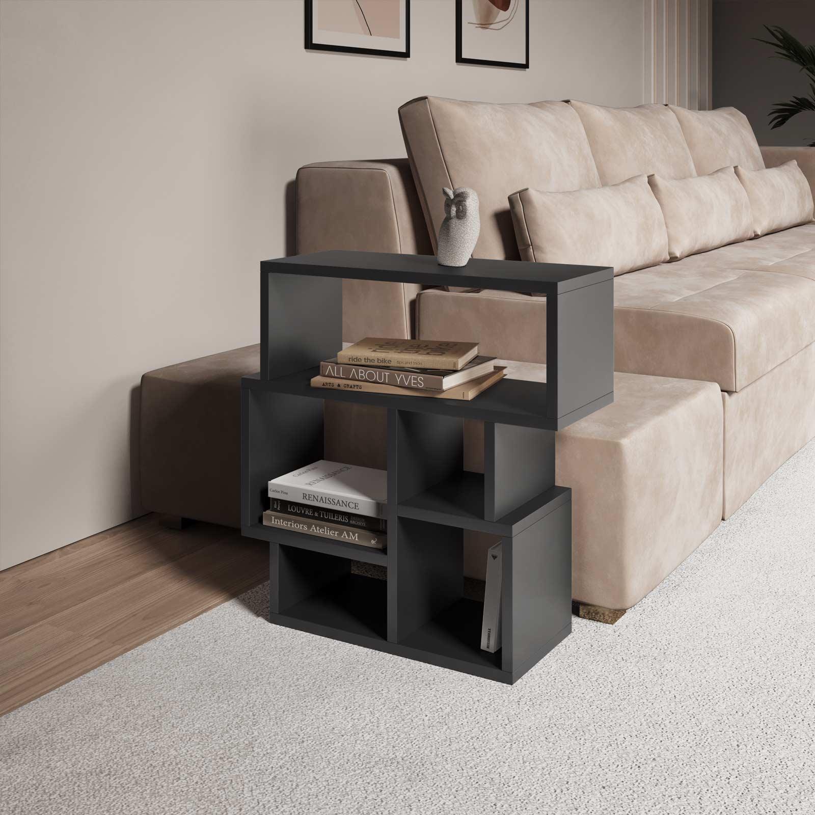 Tavolino Da Esterno Servizio Jack Antracite 59x46 Cm - Design Moderno E Pratico - Foto 9