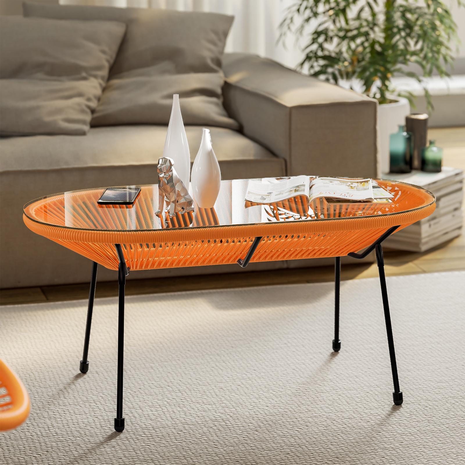 Tavolino da salotto realizzato con struttura in metallo su piano in cr – Wood & Design