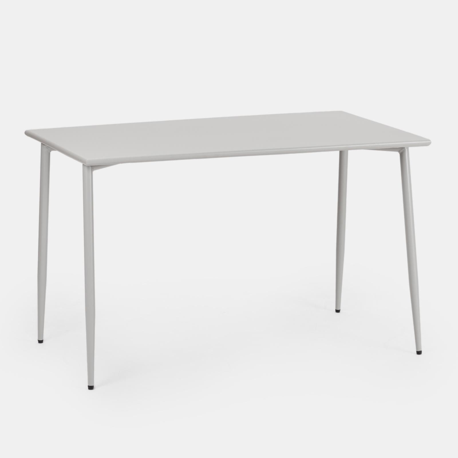 Tavolo 120x70 cm in acciaio grigio ghiaccio - Faber