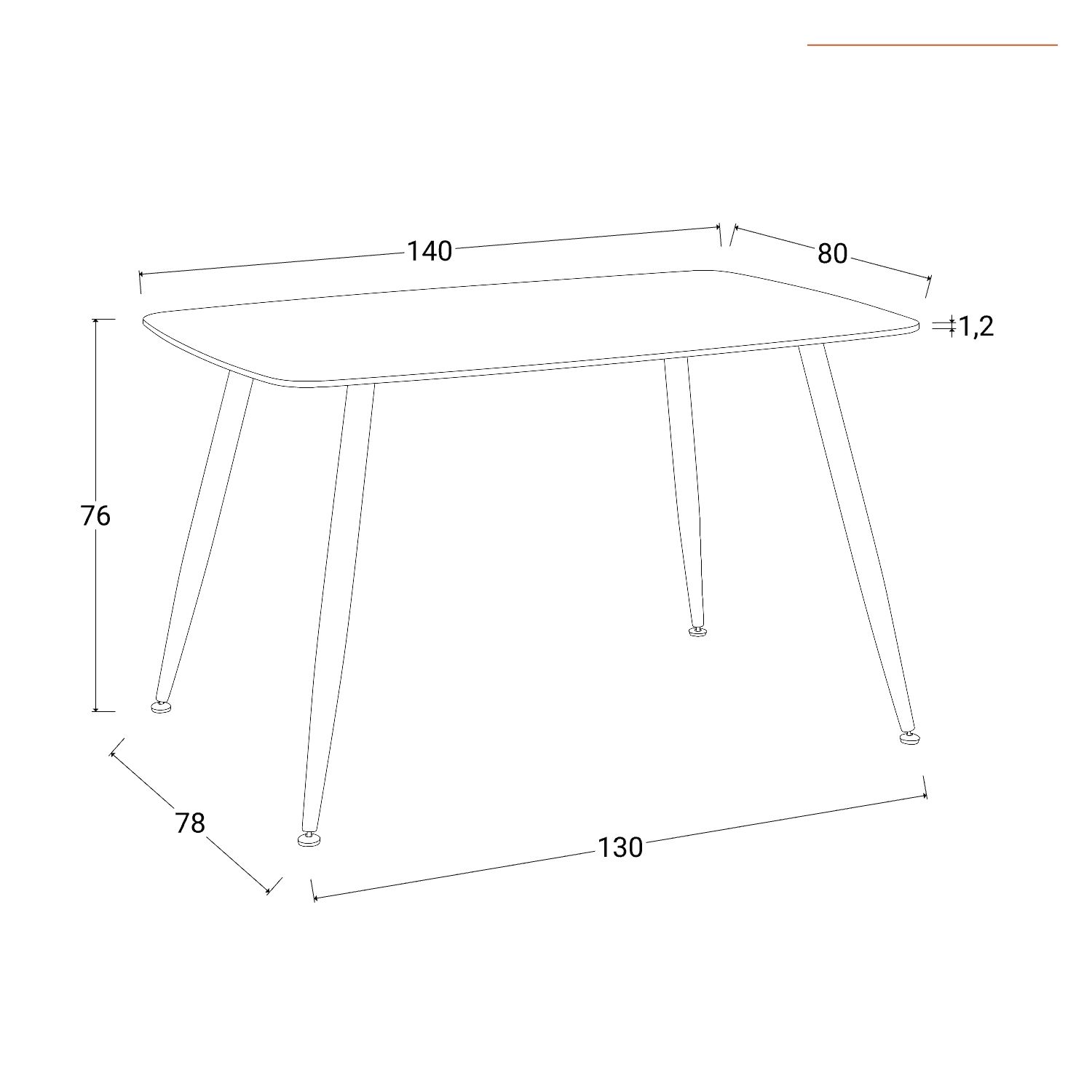 Tavolo da pranzo 140x80 cm con gambe regolabili - struttura in metallo -  impiallacciatura con motivo marmo - Bench & Gold