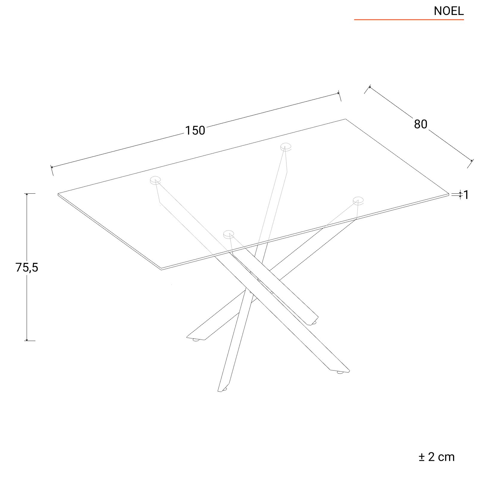 TAVOLO NERO ROTONDO IN METALLO PIANO IN VETRO 80CM - Addobbi Di Natale  Peragashop