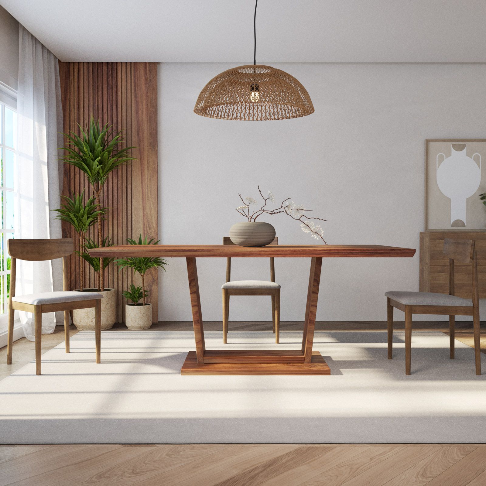 Tavolo 180x90 in legno Freia Sheesham