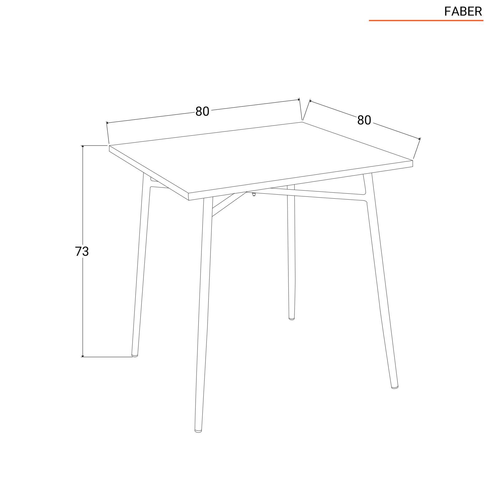 Tavolo 120x70 cm in acciaio nero - Faber