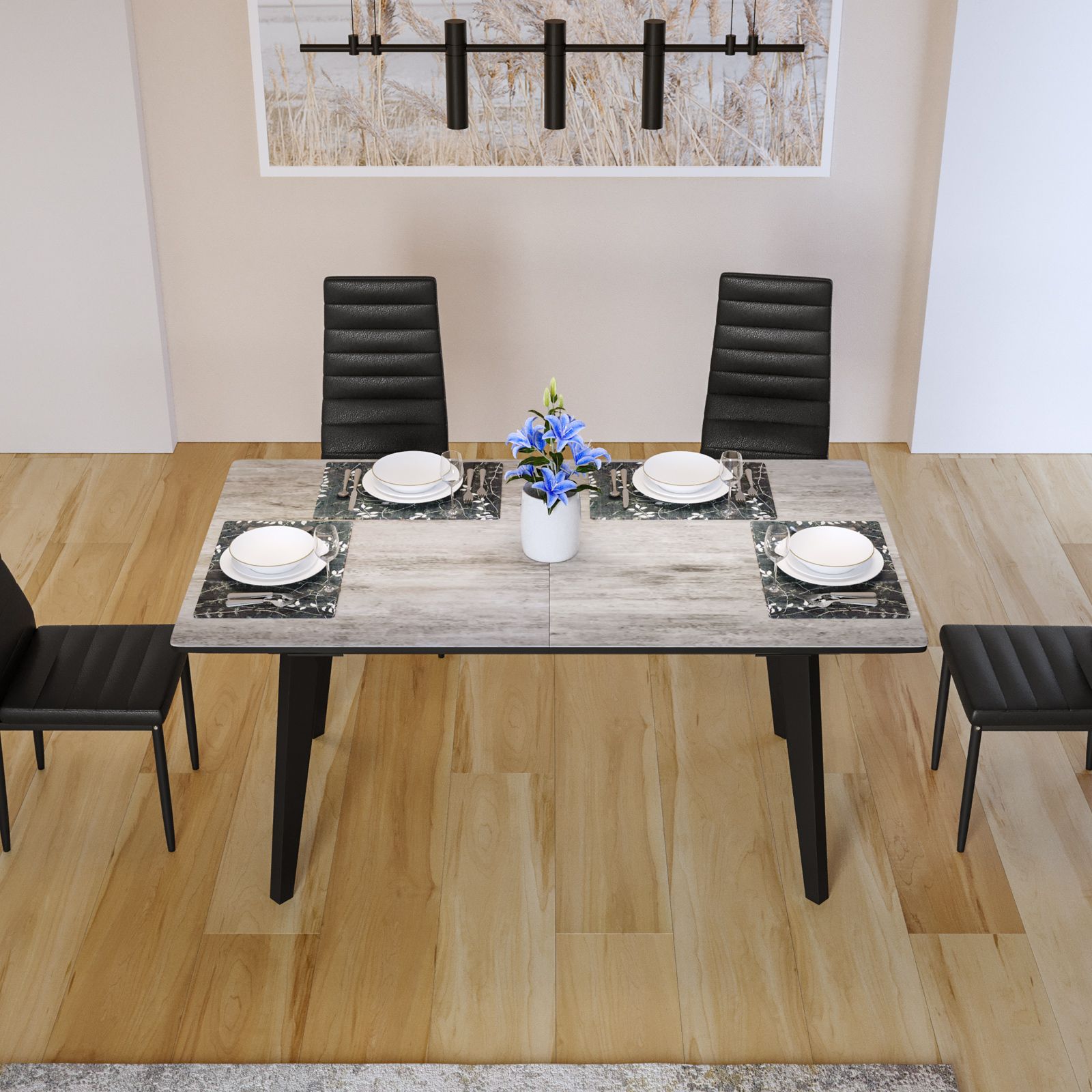 Tavolo da cucina allungabile piano grès porcellanato SPELLO160
