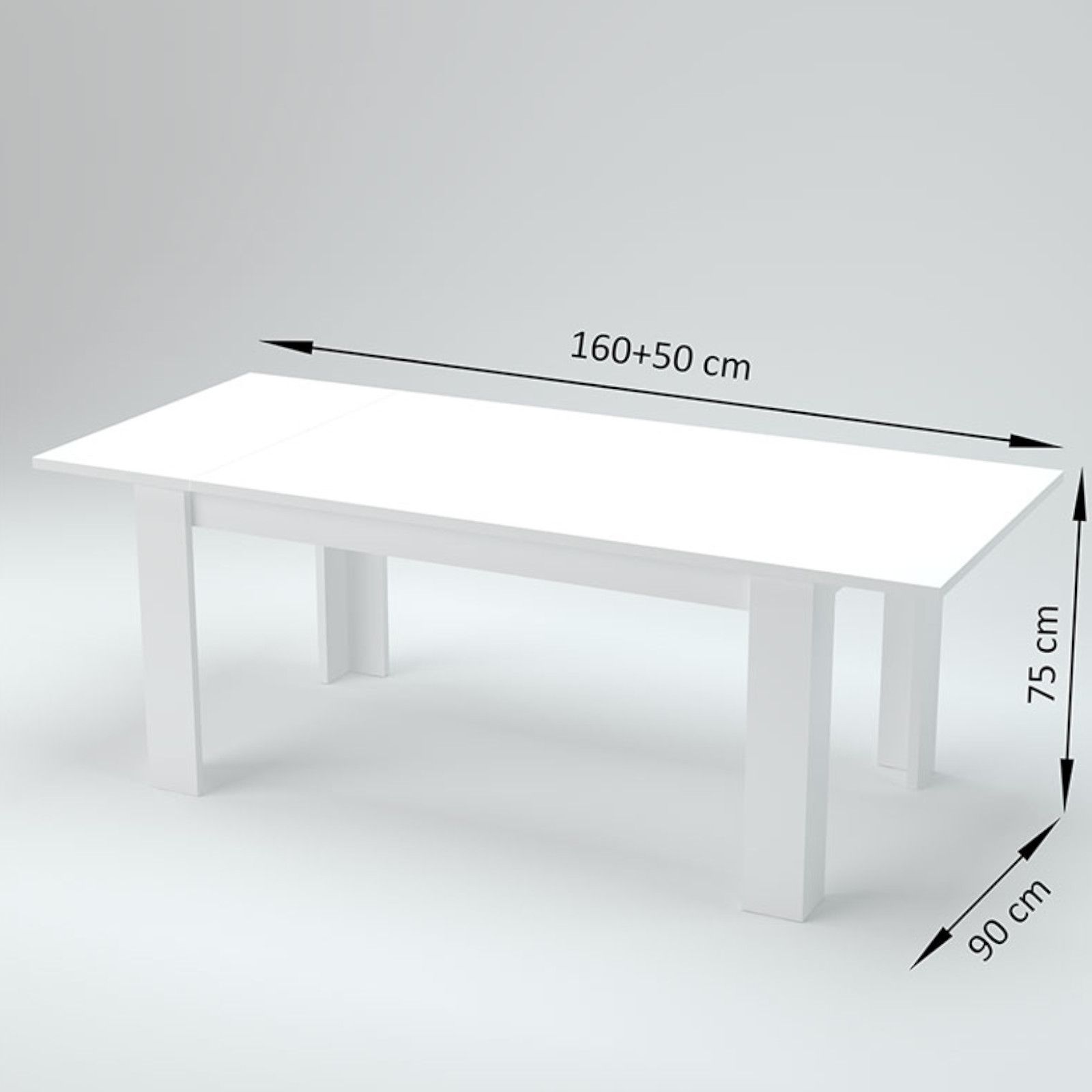 Tavolo rettangolare allungabile in legno 160/320x90 cm ZEFIRO Olmo