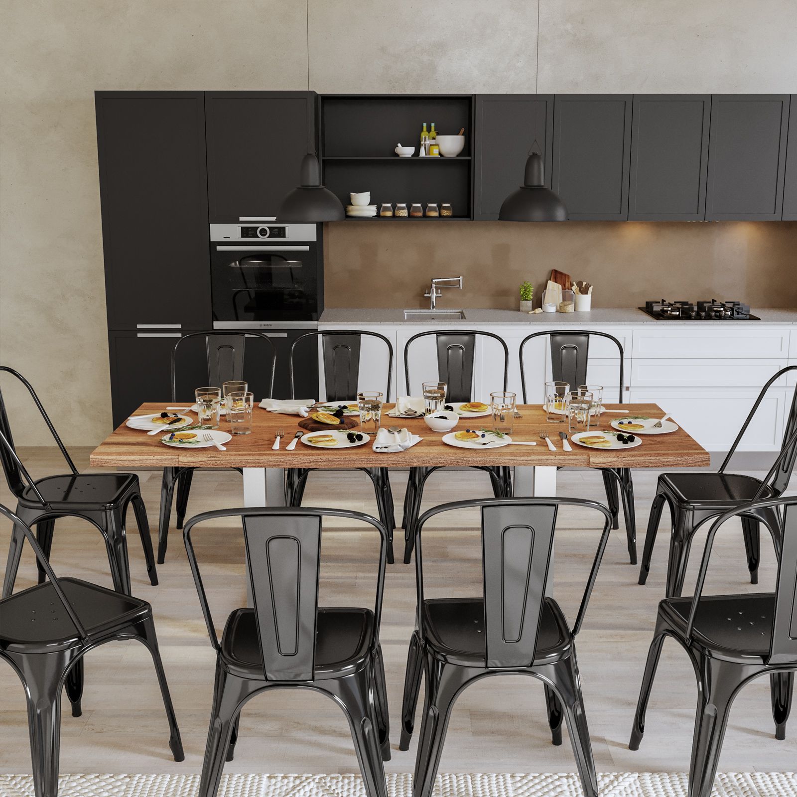 Tavolo da cucina 160x90 cm con gamba a stella centrale - Offerta online
