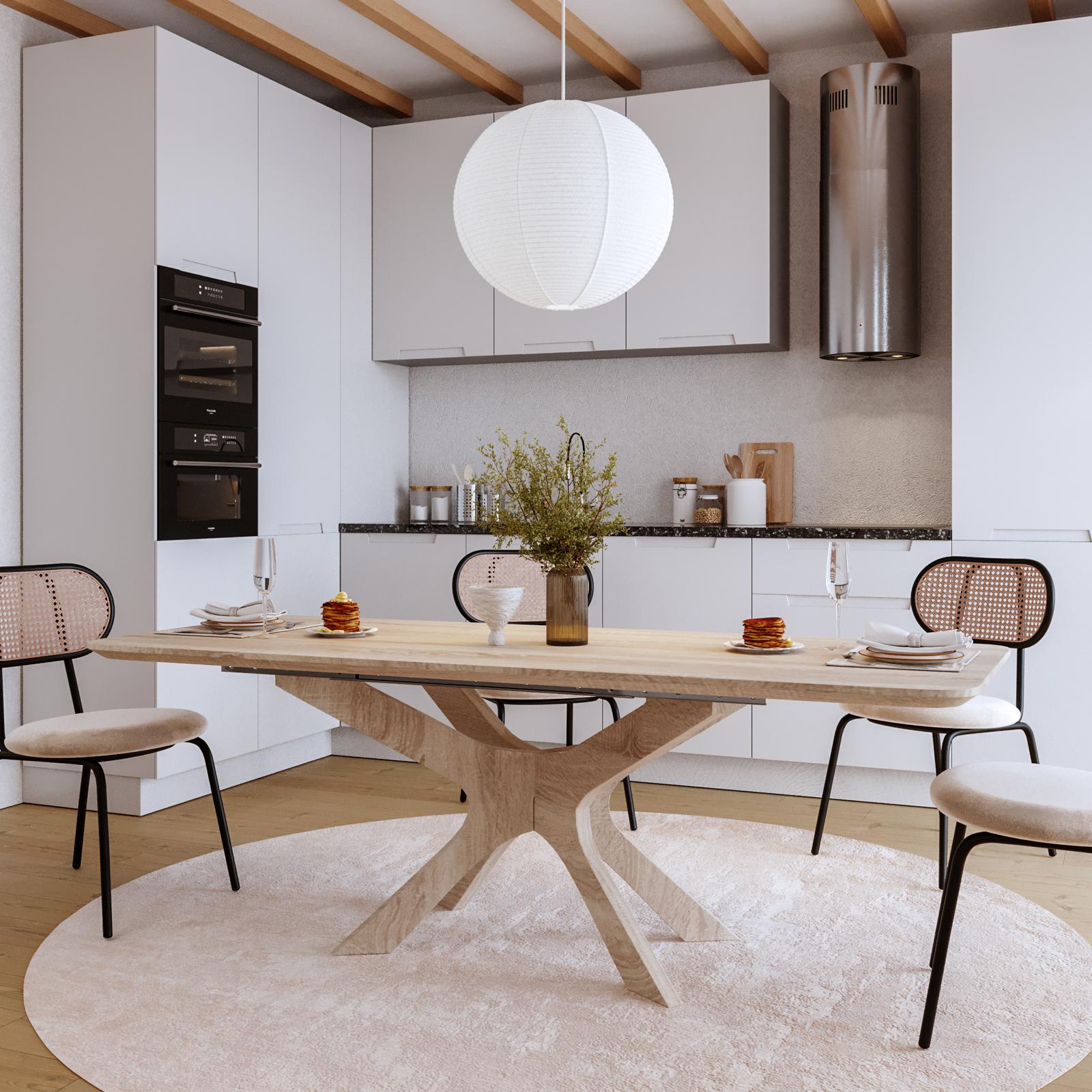 Tavolo allungabile 160-220x90 cm piano cm in legno effetto