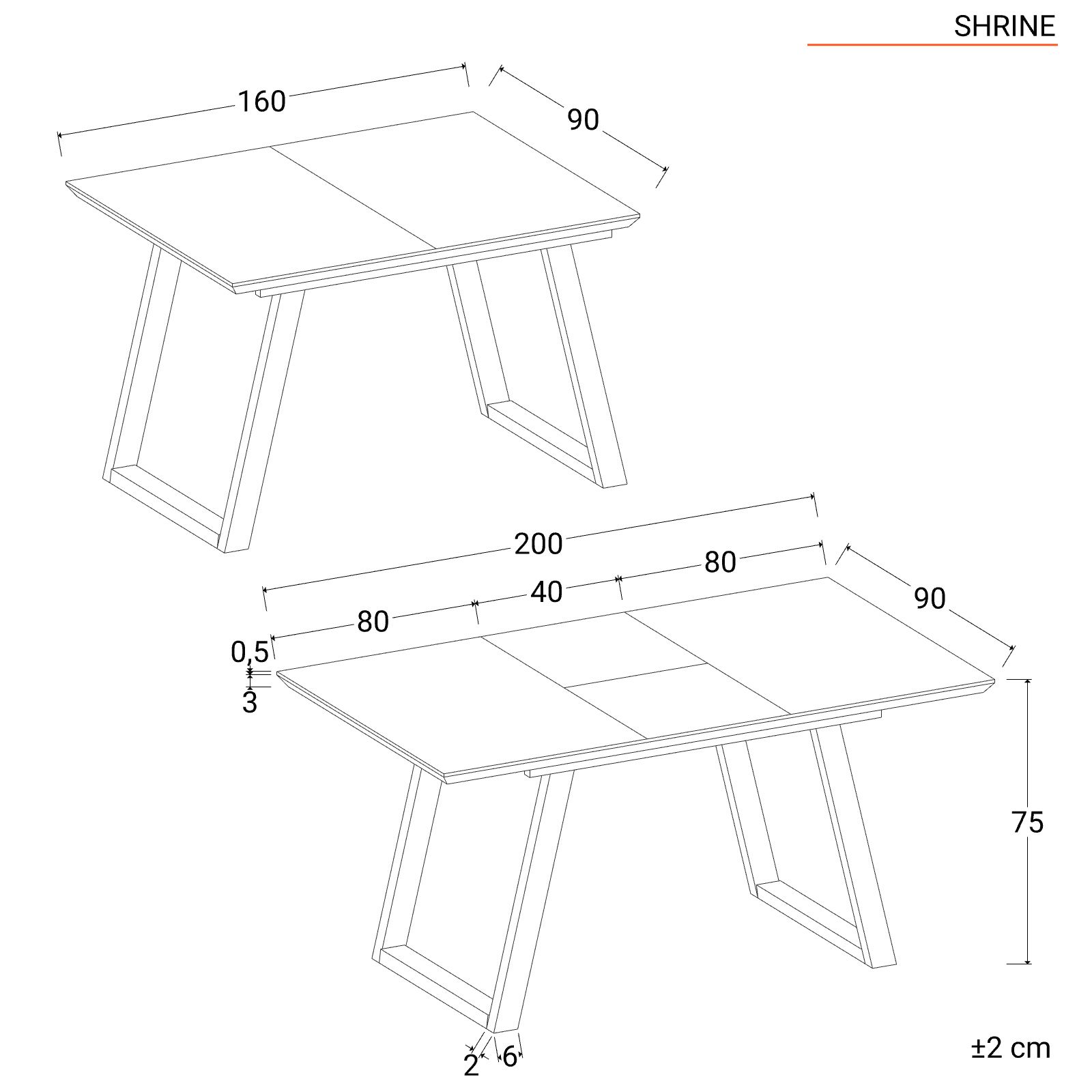 Tavolo allungabile 160/200x90 cm piano in vetro bianco e gambe in metallo  cromo - Shrine