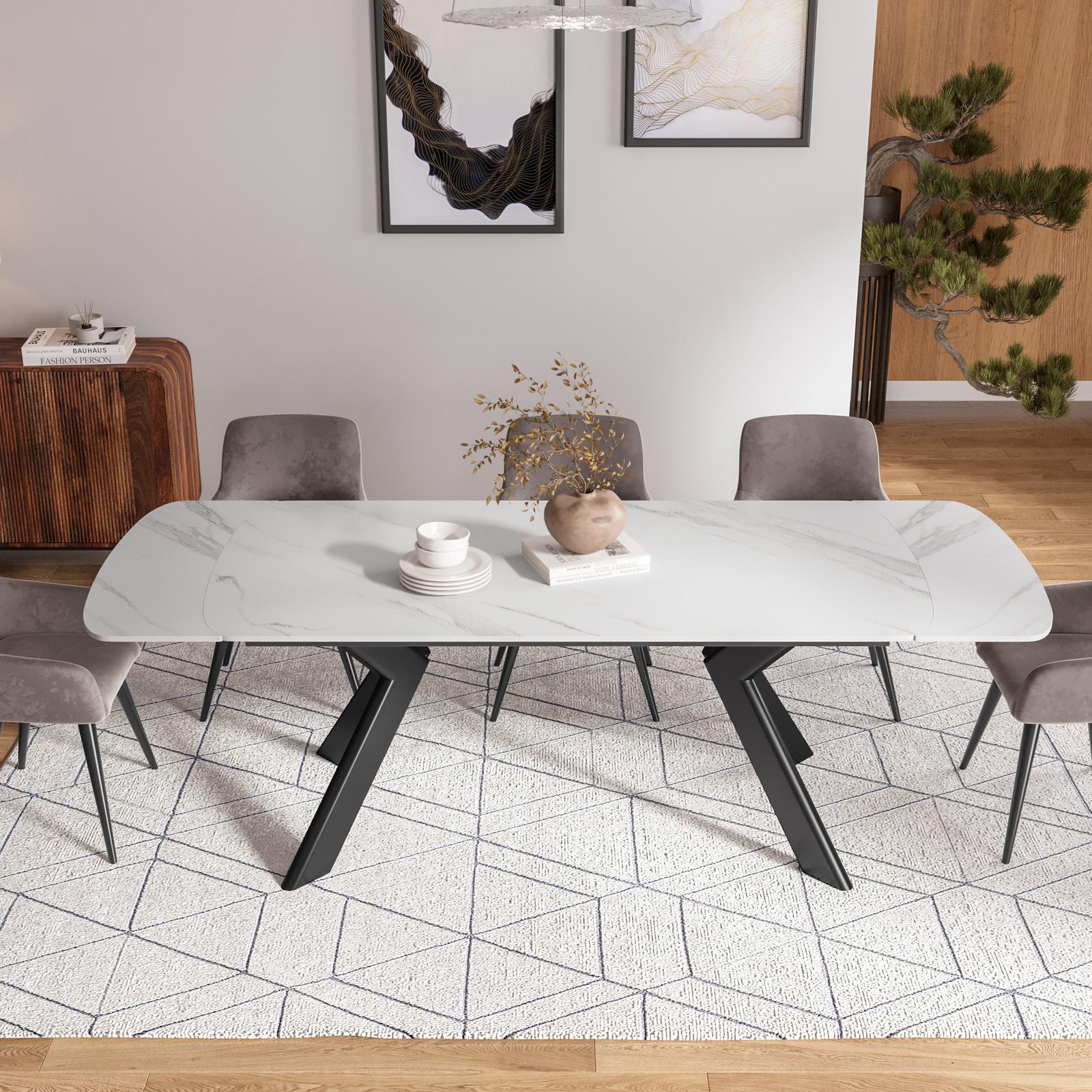 Stella Trading Ventura Marble Effect, White Exceptional Table with