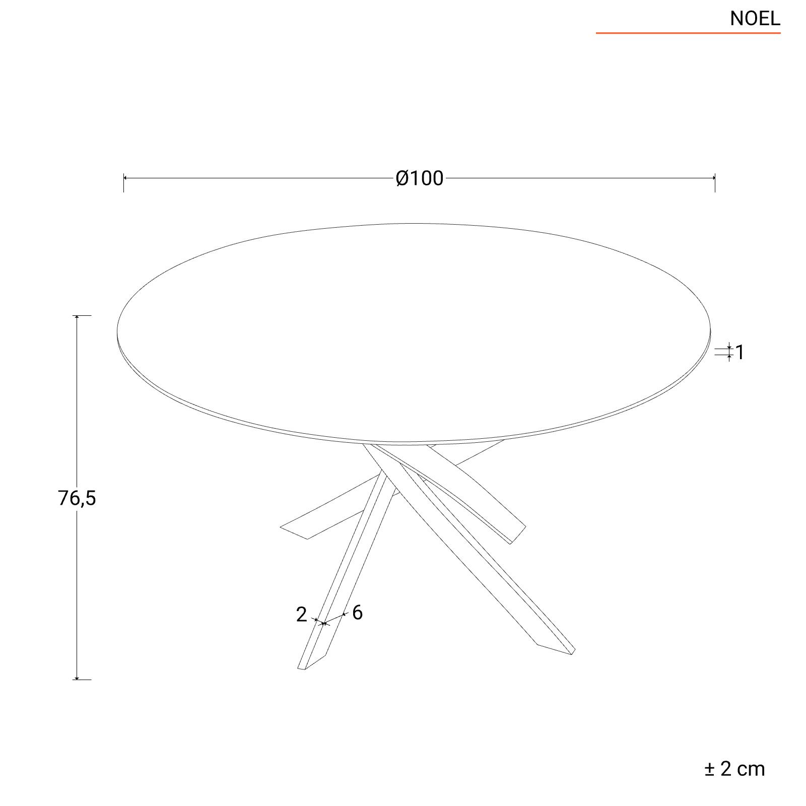 Tavolo Rotondo Da Esterno 100 Cm - Struttura Acciaio Bianco, Piano In Vetro Temperato Effetto Martellato, Per Giardino E Terrazza