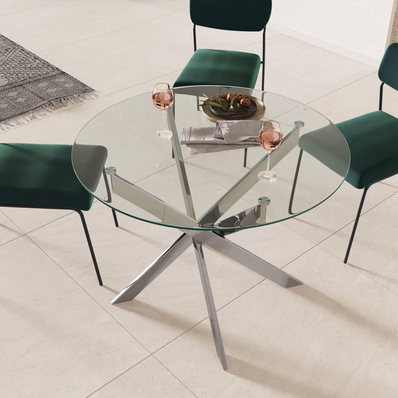 Tavolini rotondi piccoli tavolini laterali con gambe in metallo