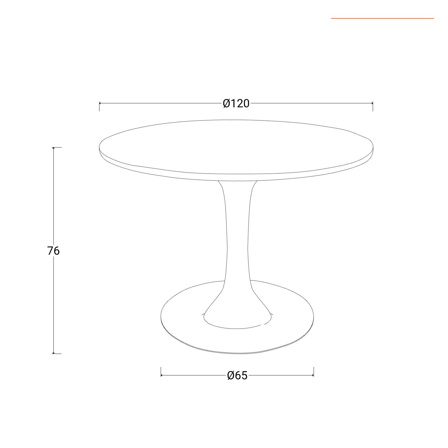 Tavolo rotondo da giardino 120 cm metallo nero e top effetto terrazzo  veneziano - Tulipano