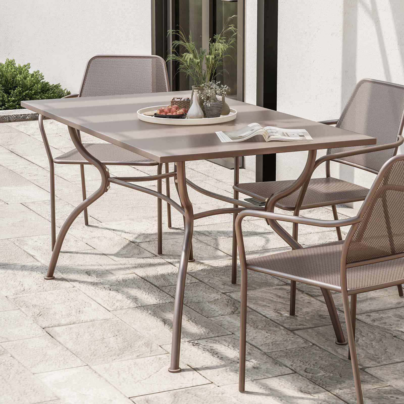 Maison Exclusive - Tavolo da Giardino Verde 126x76x72 cm in Plastica